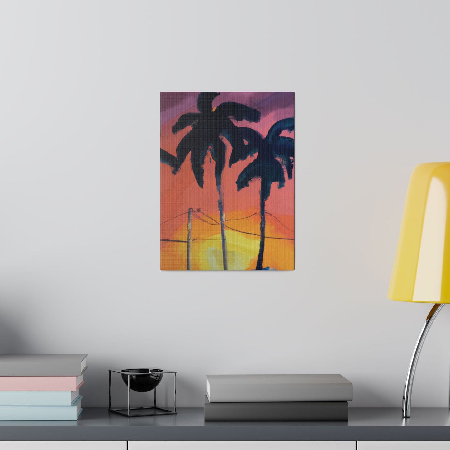 2524F - Miami Beach Sunset Painting Print | Miami | Beach | Sunset | Poster | Home Decor | Wall Art | Canvas