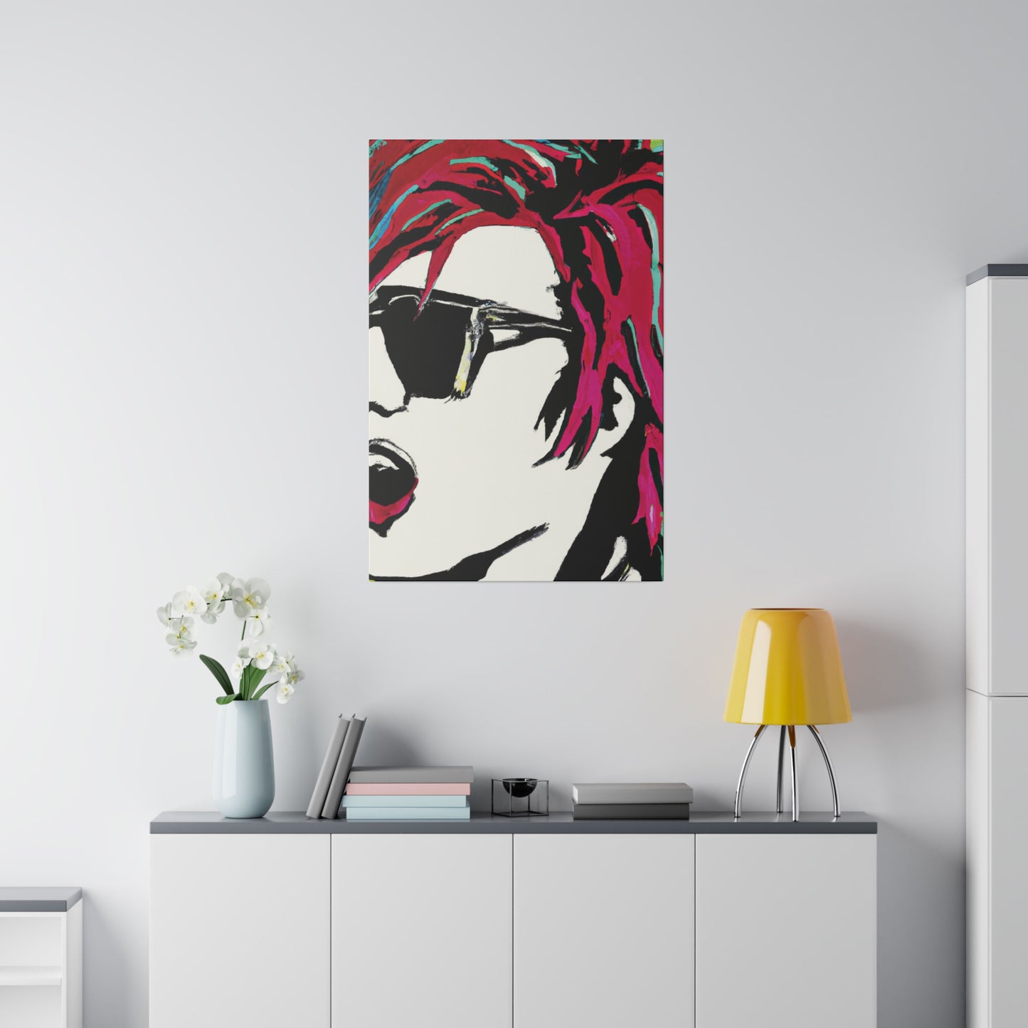 7835B - Rockstar Painting Print | Face | Abstract | Poster | Home Decor | Wall Art | Music Art | Canvas