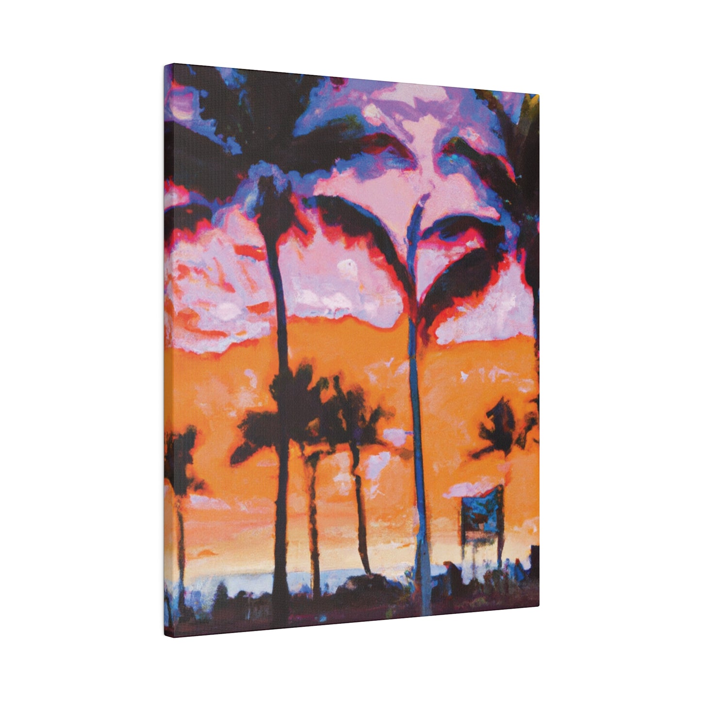 8373X - Miami Beach Sunset Painting Print | Miami | Beach | Sunset | Poster | Home Decor | Wall Art | Canvas