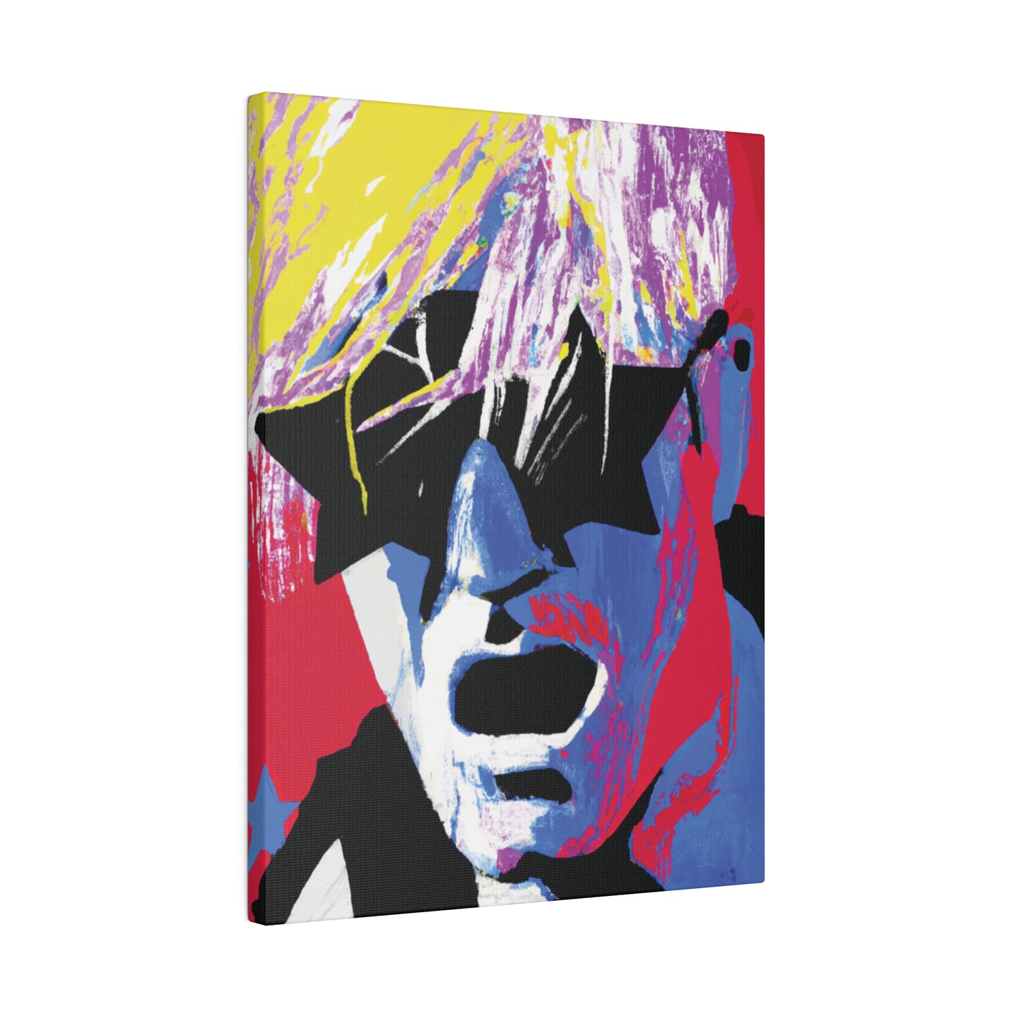 4837X - Rockstar Painting Print | Face | Abstract | Poster | Home Decor | Wall Art | Music Art | Canvas