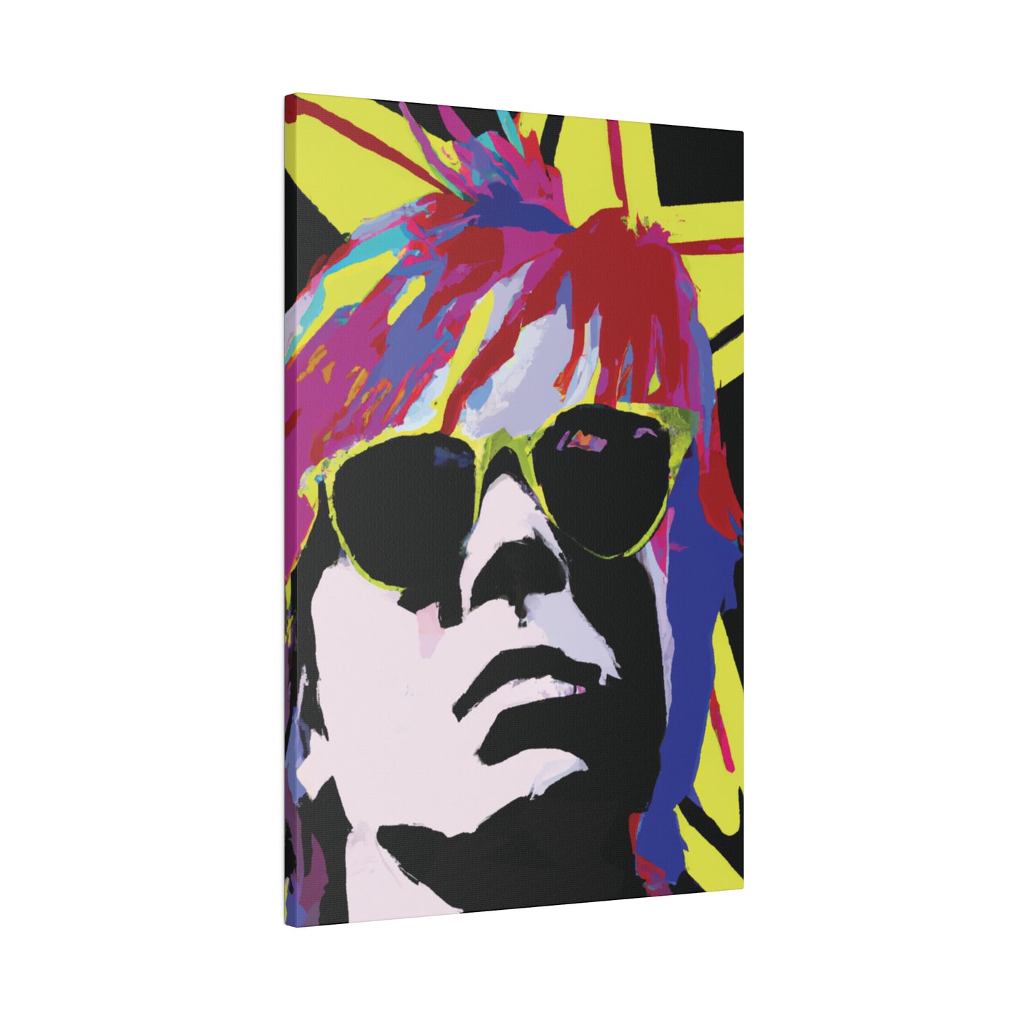 2184J - Rockstar Painting Print | Face | Abstract | Poster | Home Decor | Wall Art | Music Art | Canvas