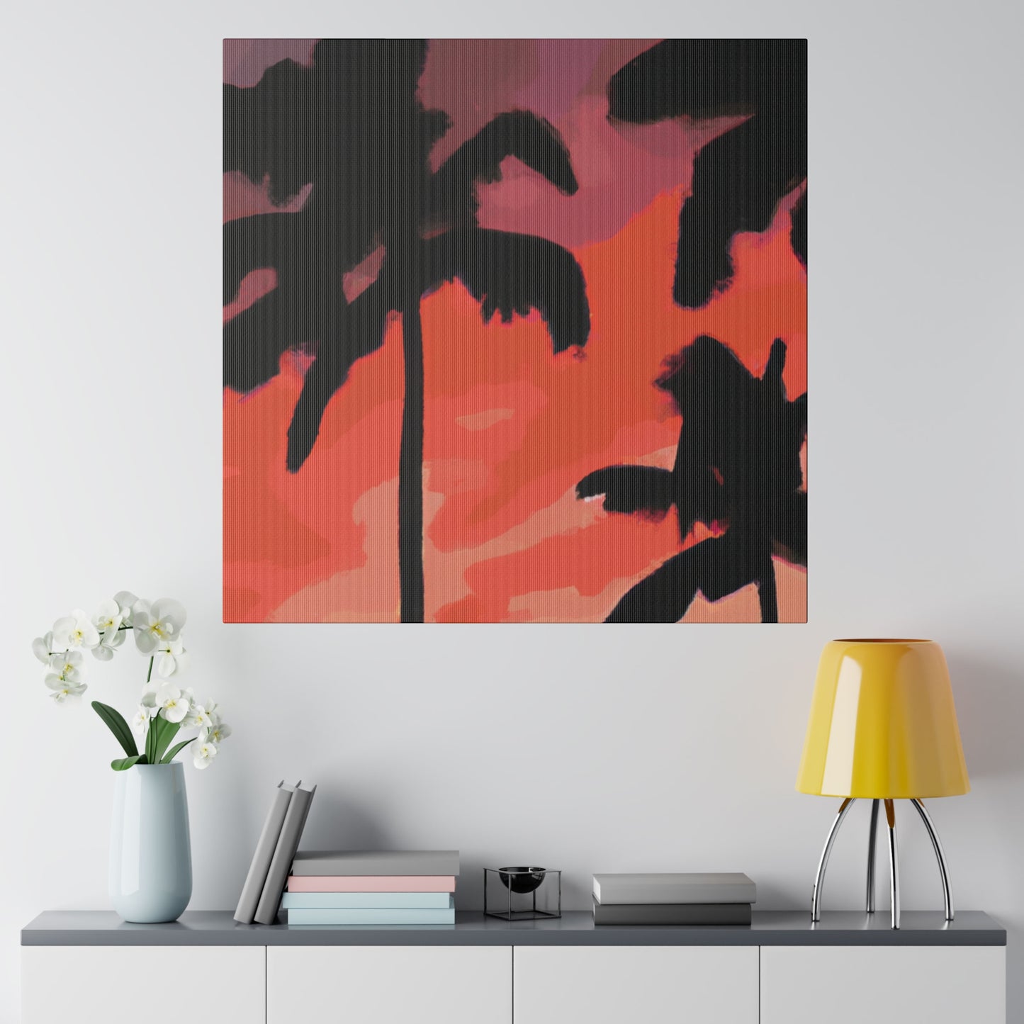 9324K - Miami Beach Sunset Painting Print | Miami | Beach | Sunset | Poster | Home Decor | Wall Art | Canvas