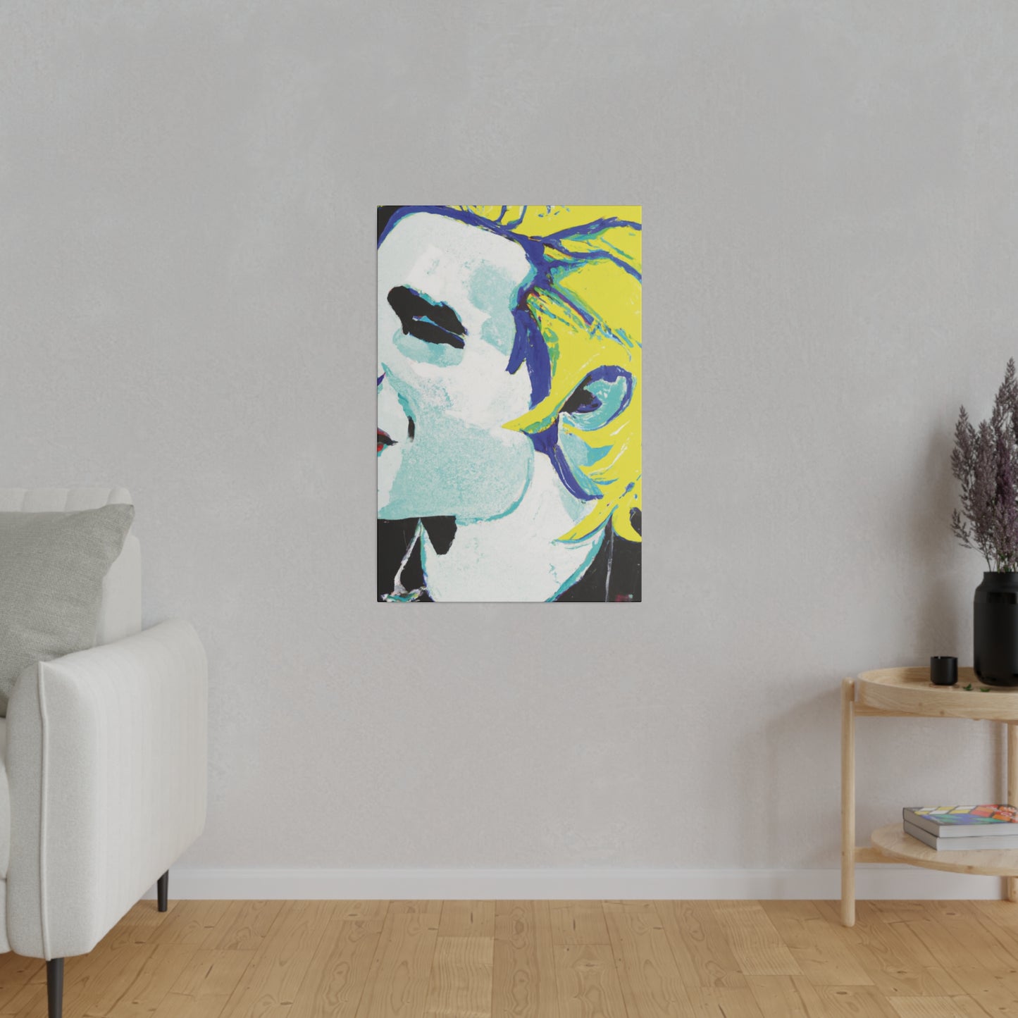 8129A - Rockstar Painting Print | Face | Abstract | Poster | Home Decor | Wall Art | Music Art | Canvas