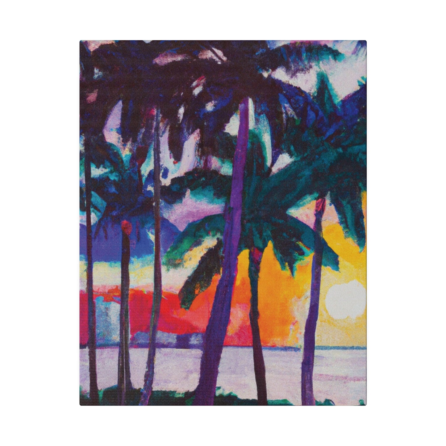 3259X - Miami Beach Sunset Painting Print | Miami | Beach | Sunset | Poster | Home Decor | Wall Art | Canvas