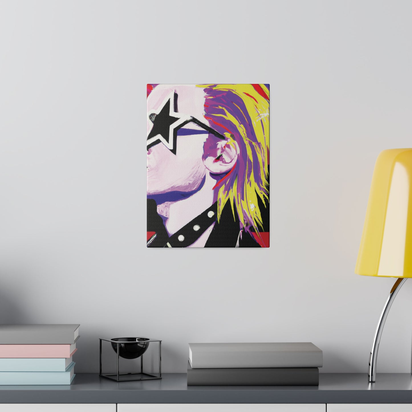 7547K - Rockstar Painting Print | Face | Abstract | Poster | Home Decor | Wall Art | Music Art | Canvas