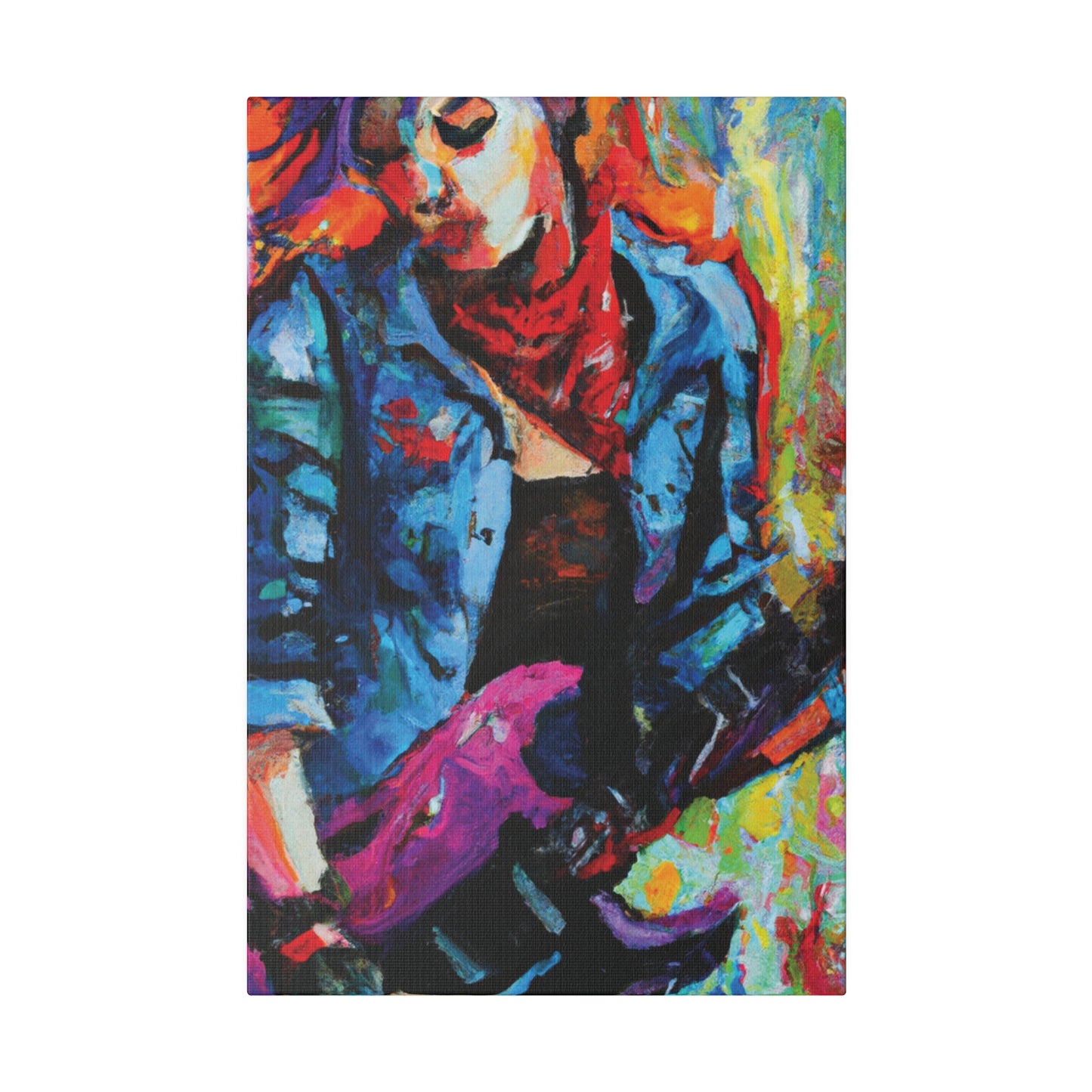 9531Q - Rockstar Oil Painting Style Print | Poster | Home Decor | Wall Art | Music Art | Canvas