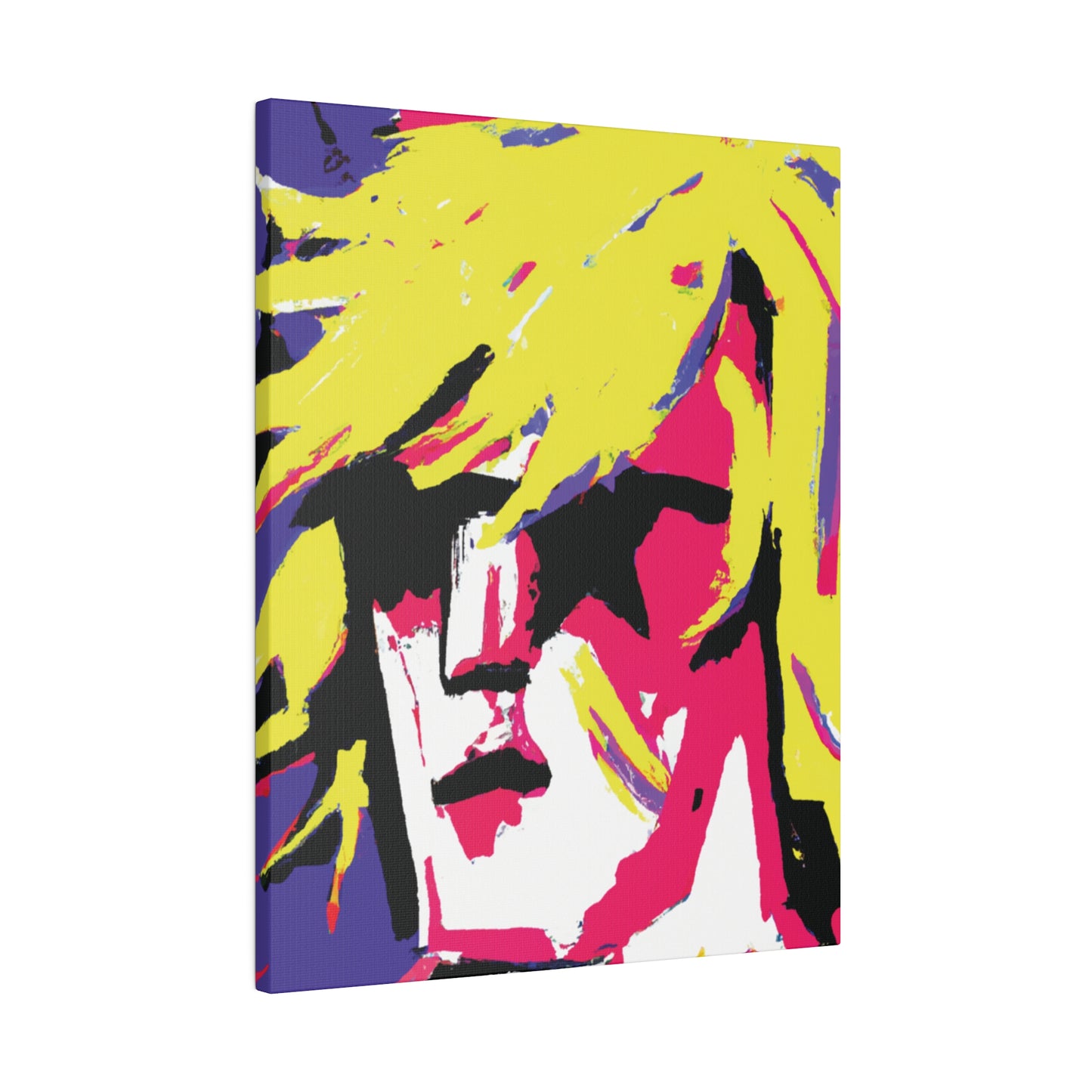 7709F - Rockstar Painting Print | Face | Abstract | Poster | Home Decor | Wall Art | Music Art | Canvas