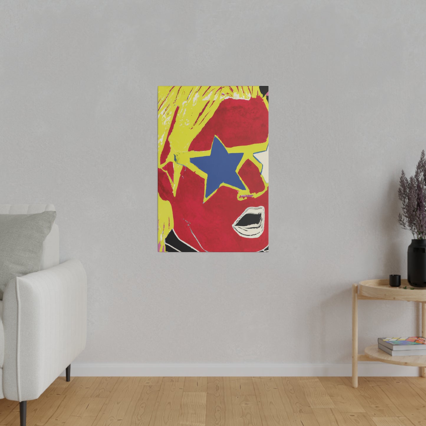 2109Q - Rockstar Painting Print | Face | Abstract | Poster | Home Decor | Wall Art | Music Art | Canvas