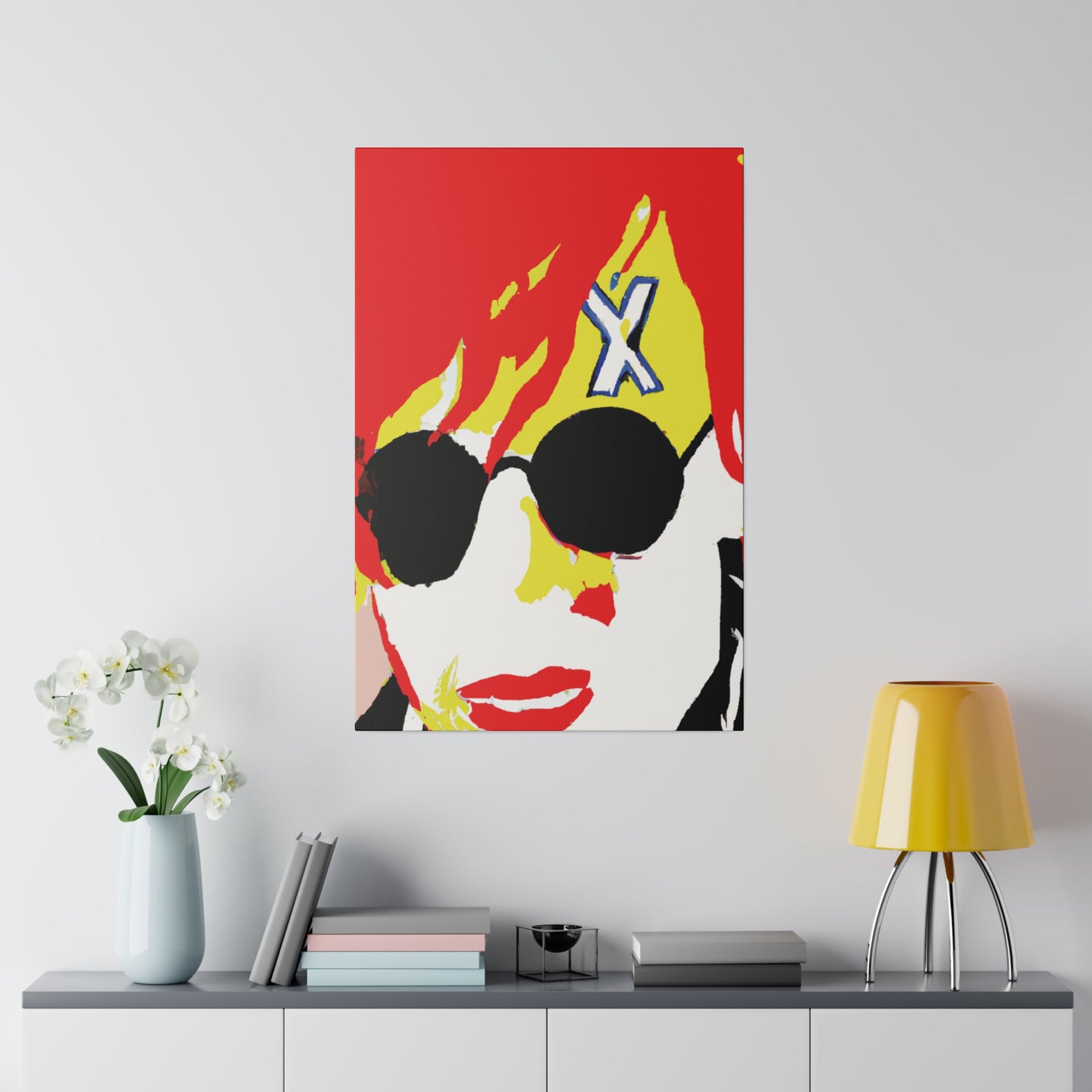 3281Z - Rockstar Painting Print | Face | Abstract | Poster | Home Decor | Wall Art | Music Art | Canvas