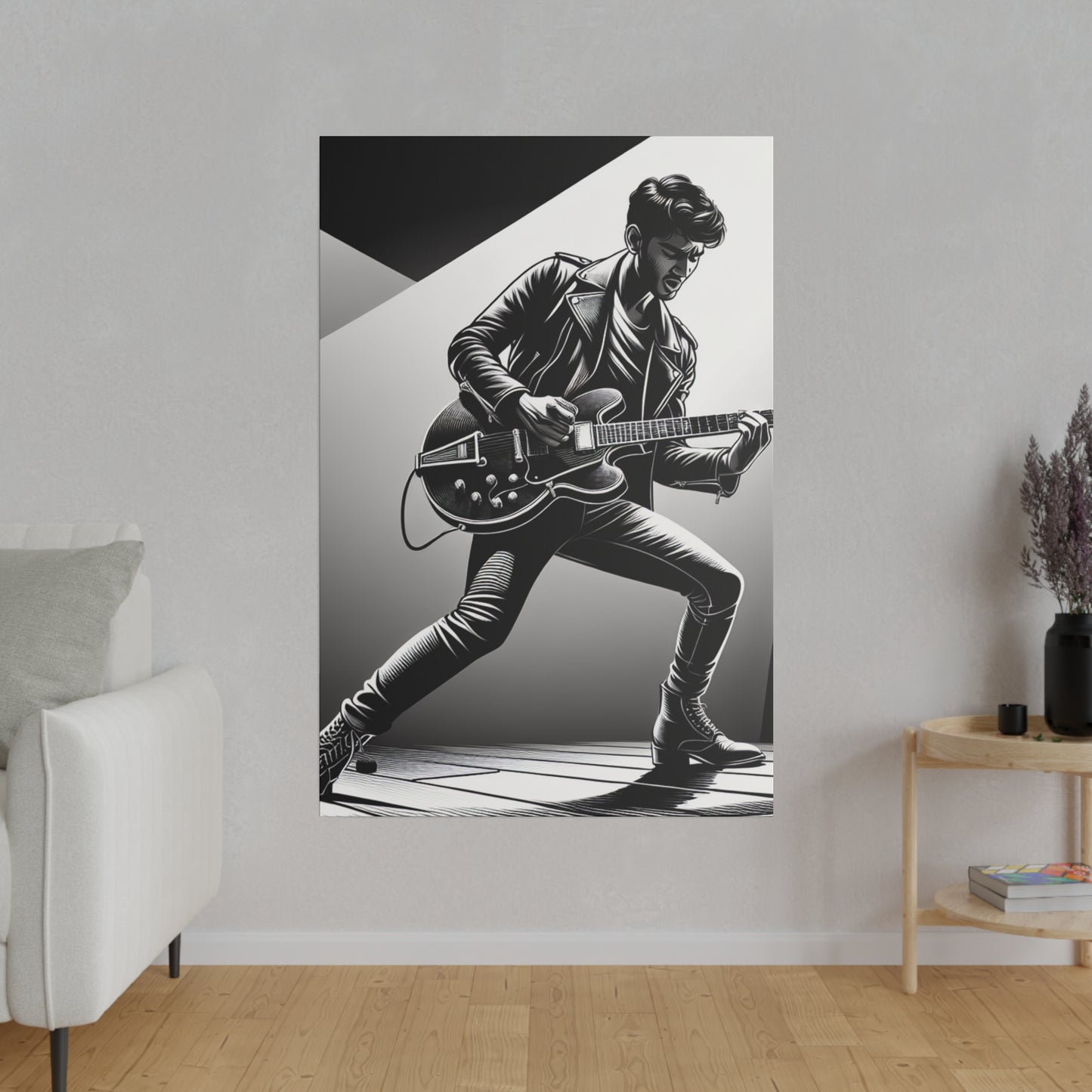 5672Q - music art work, rockstar gifts, musician gift ideas, guitar art work, guitar artwork, guitar wall art canvas, playing guitar, decor