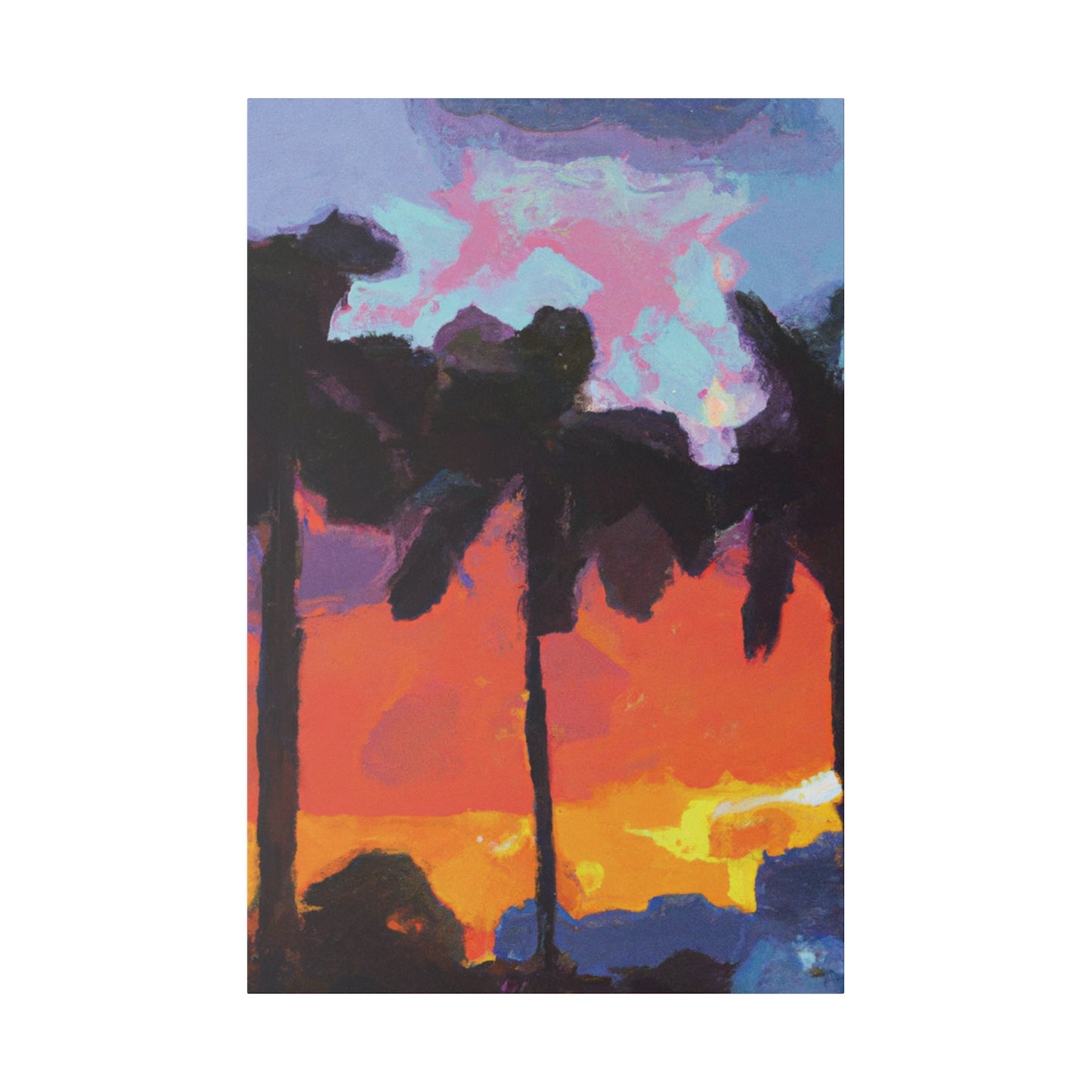 9276D - Miami Beach Sunset Painting Print | Miami | Beach | Sunset | Poster | Home Decor | Wall Art | Canvas