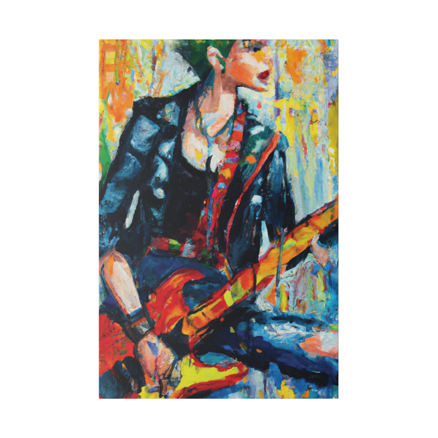 4573T - Rockstar Oil Painting Style Print | Poster | Home Decor | Wall Art | Music Art | Canvas