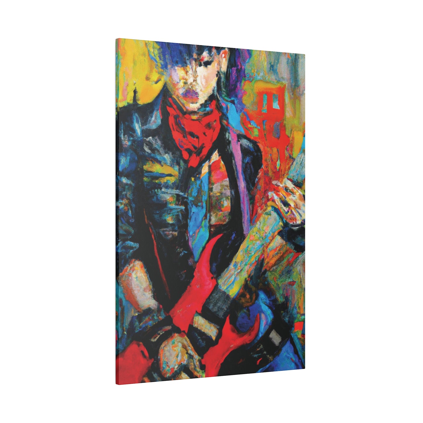 8732A - Rockstar Oil Painting Style Print | Poster | Home Decor | Wall Art | Music Art | Canvas
