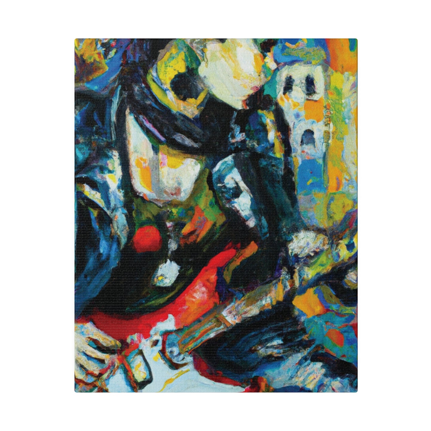 7547K - Rockstar Oil Painting Style Print | Poster | Home Decor | Wall Art | Music Art | Canvas