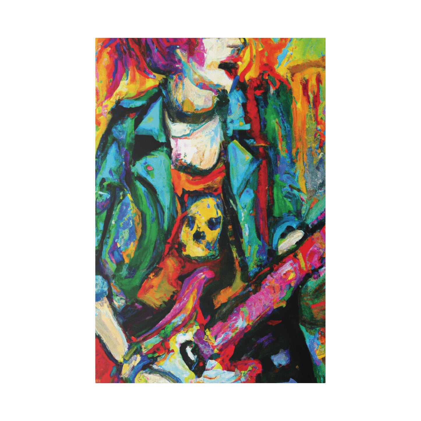 3118K - Rockstar Oil Painting Style Print | Poster | Home Decor | Wall Art | Music Art | Canvas