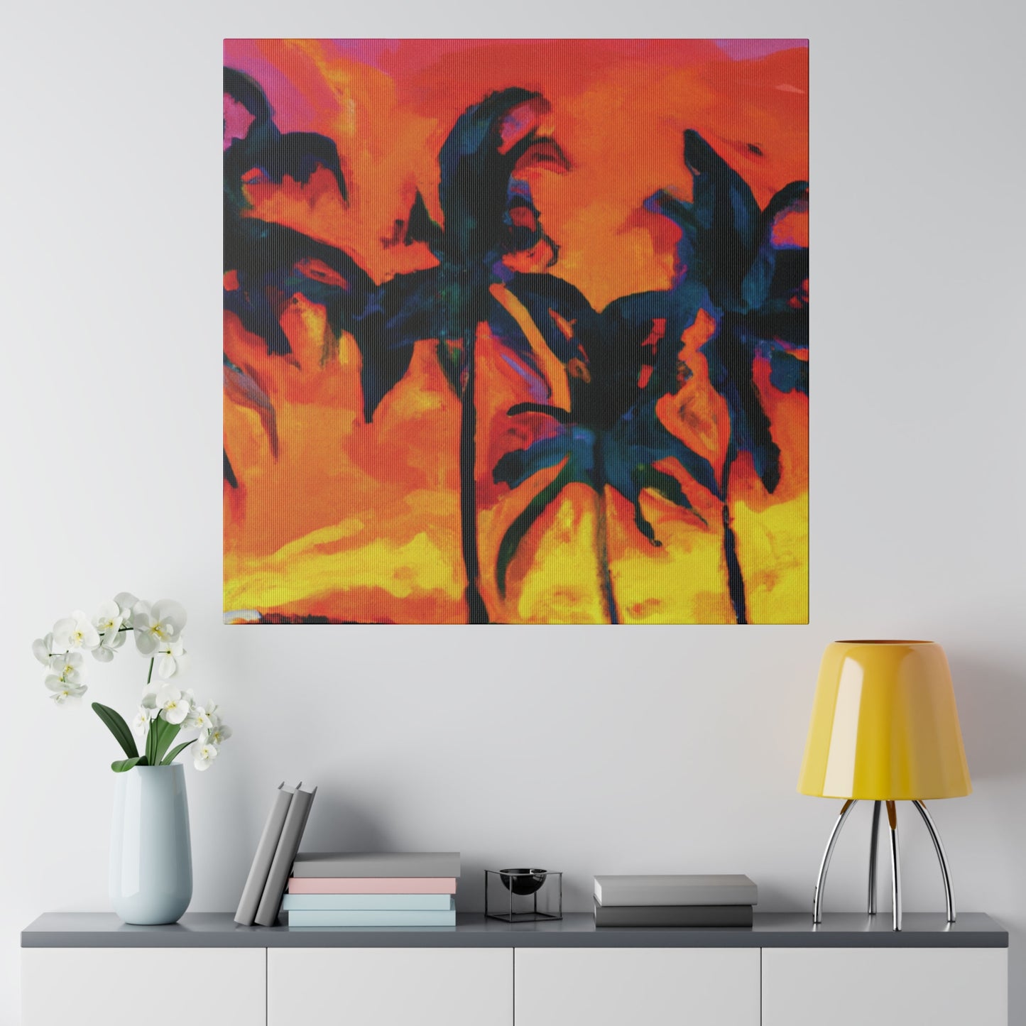 7487R - Miami Beach Sunset Painting Print | Miami | Beach | Sunset | Poster | Home Decor | Wall Art | Canvas