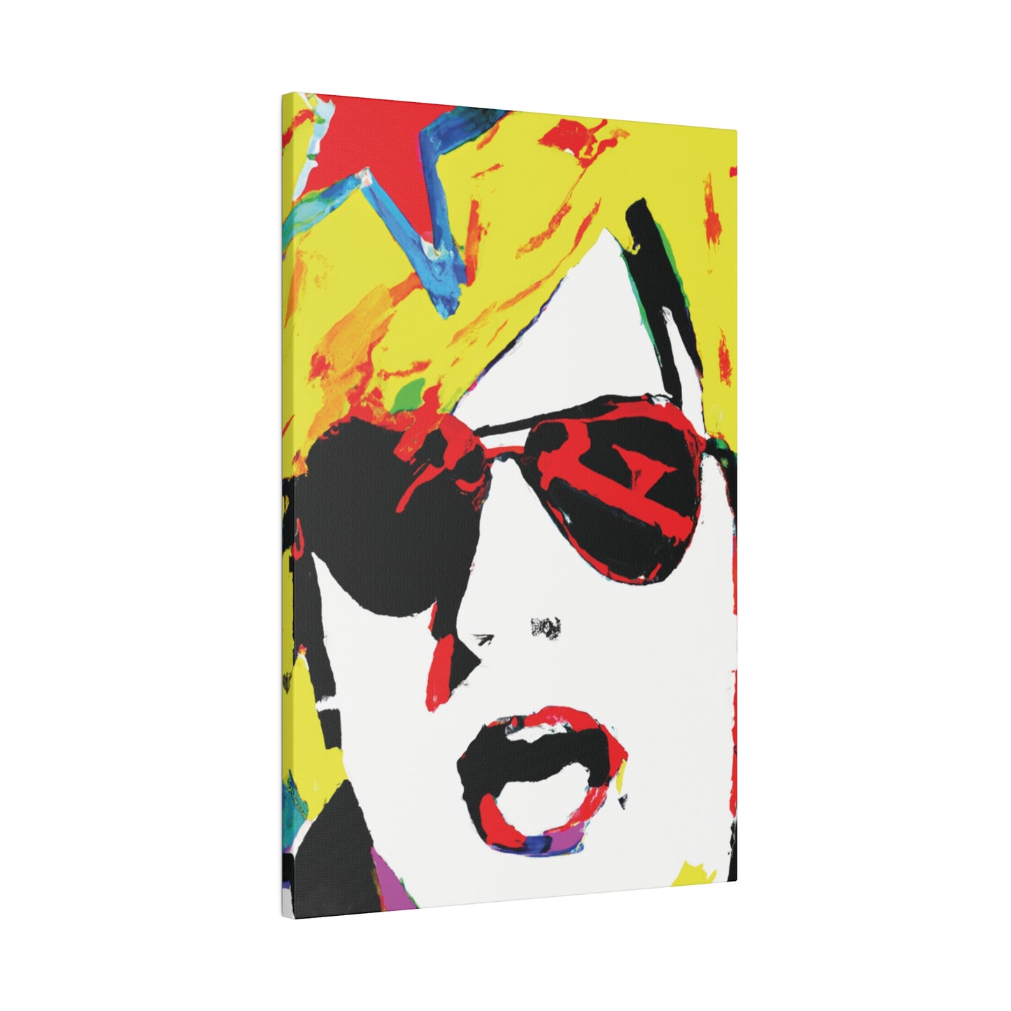 7931Q - Rockstar Painting Print | Face | Abstract | Poster | Home Decor | Wall Art | Music Art | Canvas