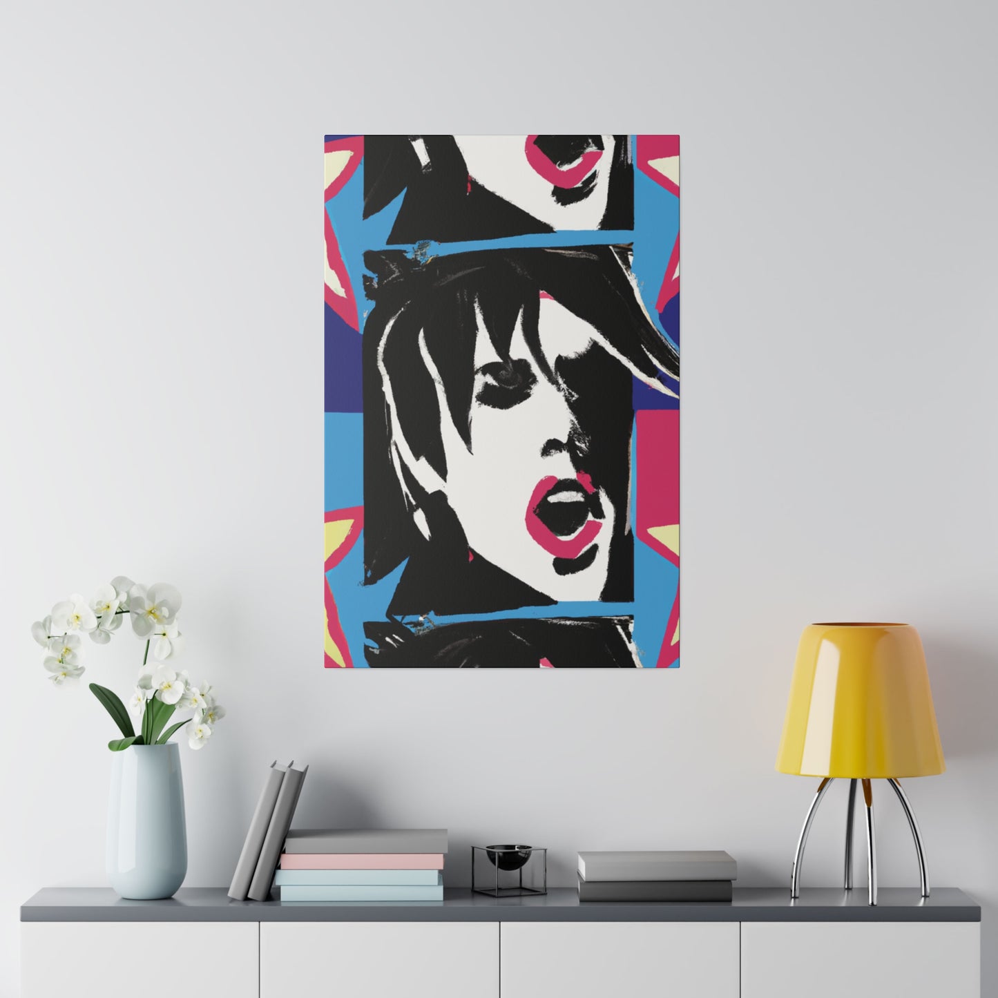 6431Q - Rockstar Painting Print | Face | Abstract | Poster | Home Decor | Wall Art | Music Art | Canvas