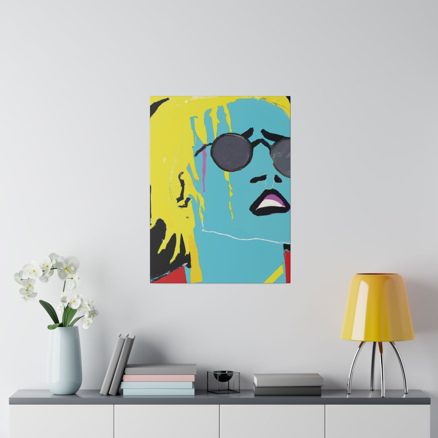3863S - Rockstar Painting Print | Face | Abstract | Poster | Home Decor | Wall Art | Music Art | Canvas