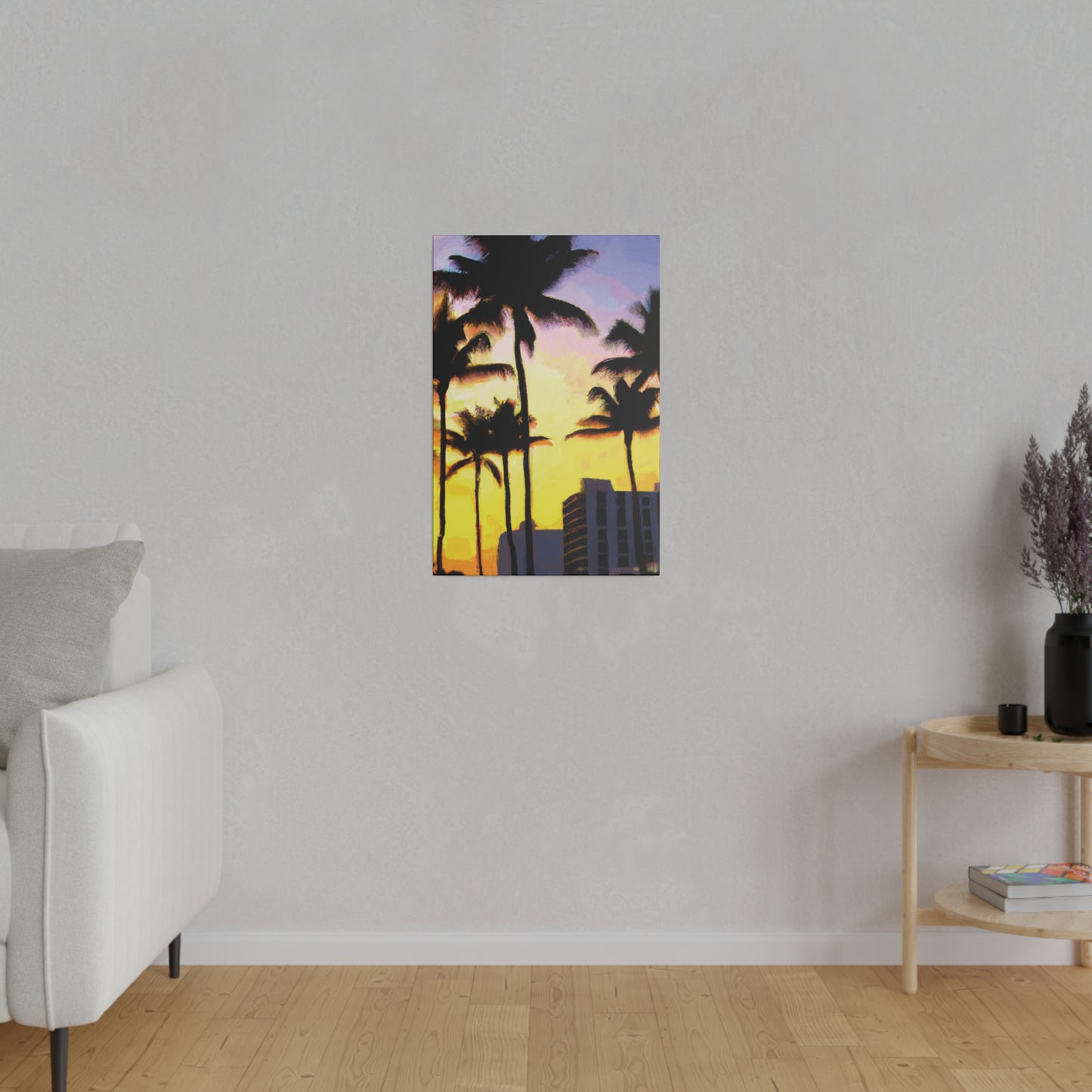 9691V - Miami Beach Sunset Painting Print | Miami | Beach | Sunset | Poster | Home Decor | Wall Art | Canvas