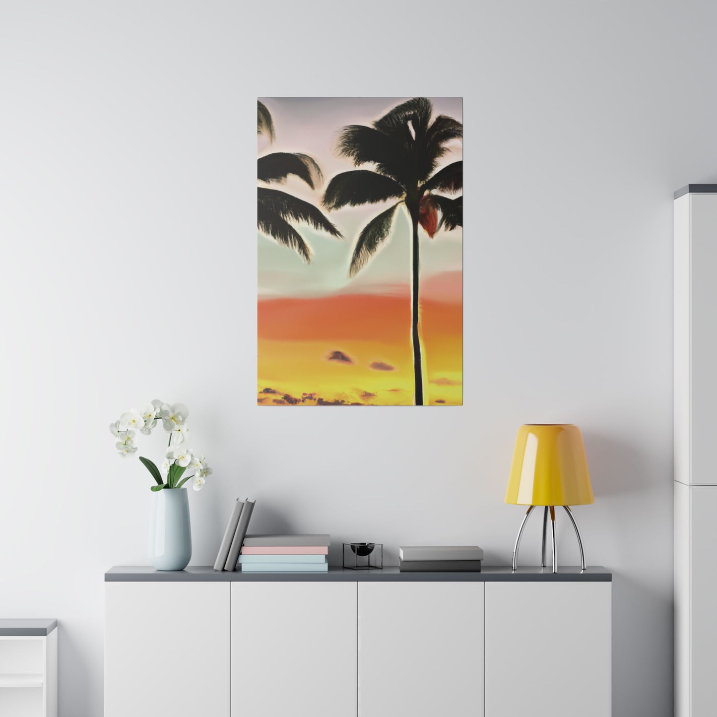 8646K - Miami Beach Sunset Painting Print | Miami | Beach | Sunset | Poster | Home Decor | Wall Art | Canvas