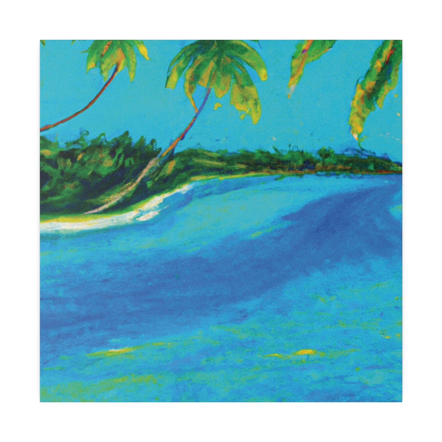 5491K - Bahamas Ocean Painting Print | Bahamas | Ocean | Beach | Poster | Home Decor | Wall Art | Canvas