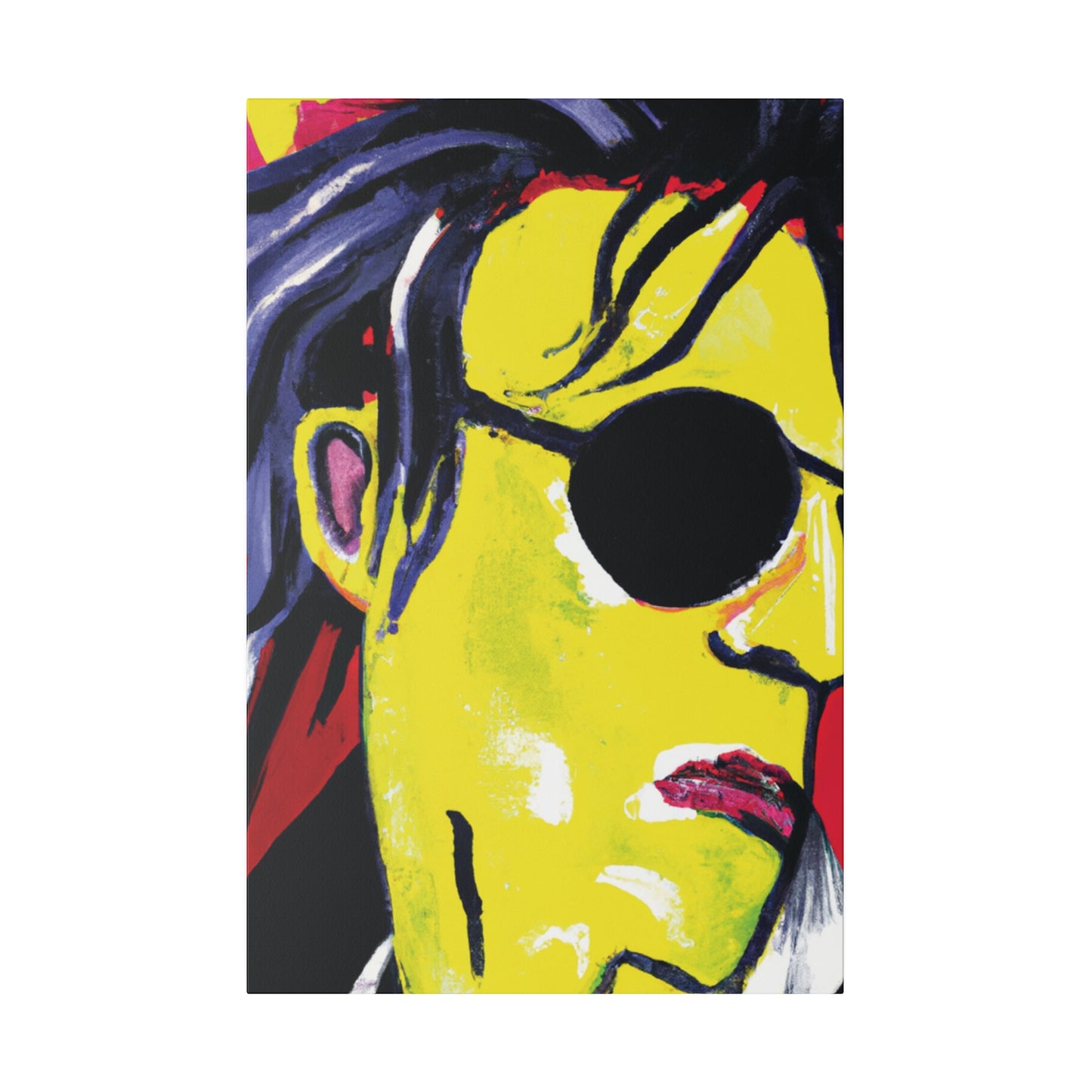 6607V - Rockstar Painting Print | Face | Abstract | Poster | Home Decor | Wall Art | Music Art | Canvas