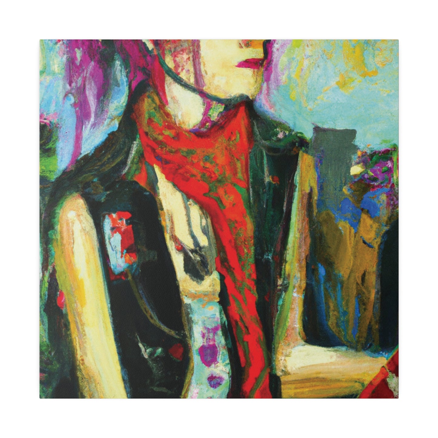 9141P - Rockstar Oil Painting Style Print | Poster | Home Decor | Wall Art | Music Art | Canvas