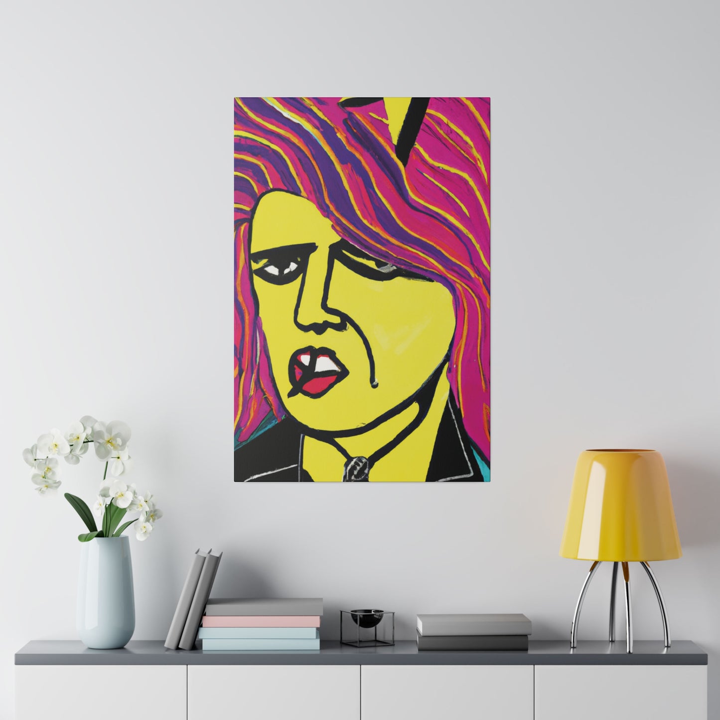 6639Q - Rockstar Painting Print | Face | Abstract | Poster | Home Decor | Wall Art | Music Art | Canvas