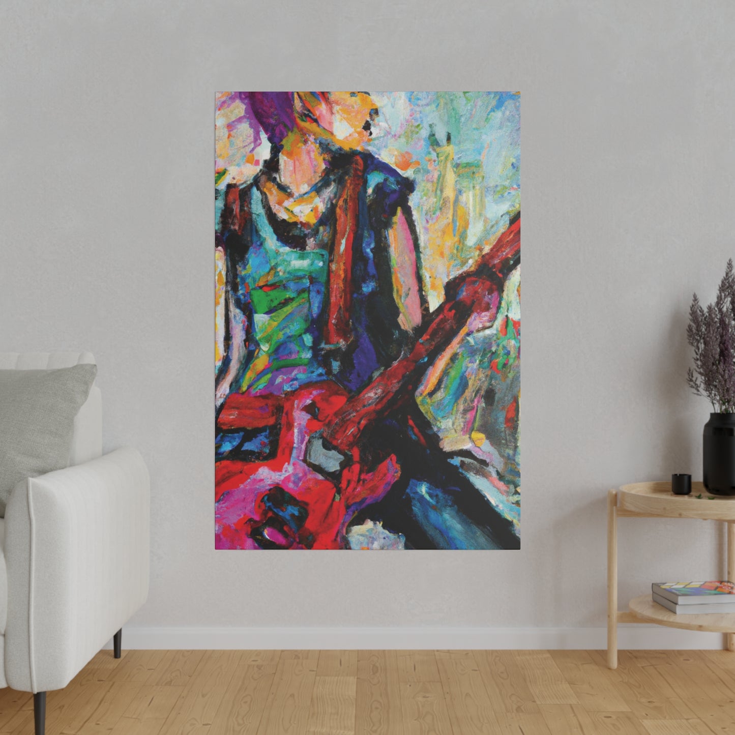 8657Y - Rockstar Oil Painting Style Print | Poster | Home Decor | Wall Art | Music Art | Canvas