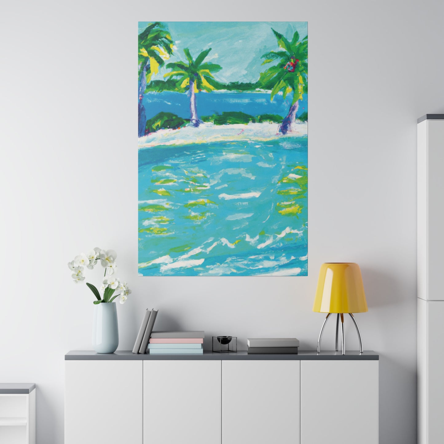 9256K - Bahamas Ocean Painting Print | Bahamas | Ocean | Beach | Poster | Home Decor | Wall Art | Canvas