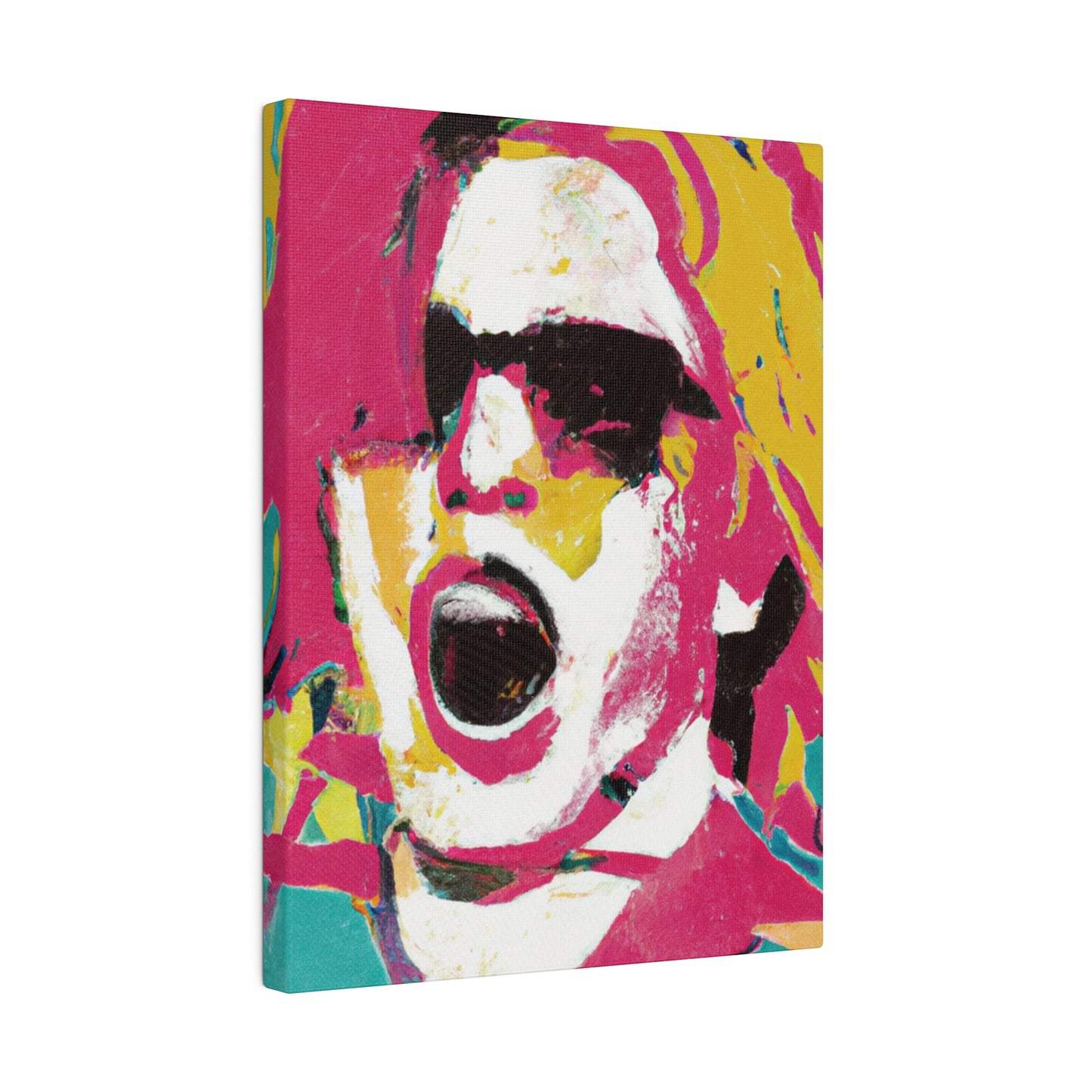 9342P - Rockstar Painting Print | Face | Abstract | Poster | Home Decor | Wall Art | Music Art | Canvas