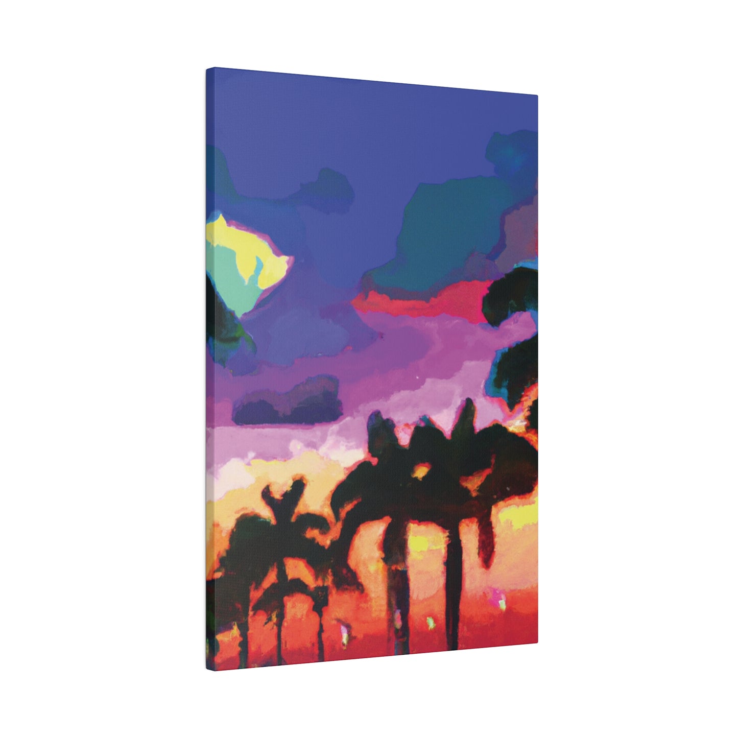 2520H - Miami Beach Sunset Painting Print | Miami | Beach | Sunset | Poster | Home Decor | Wall Art | Canvas