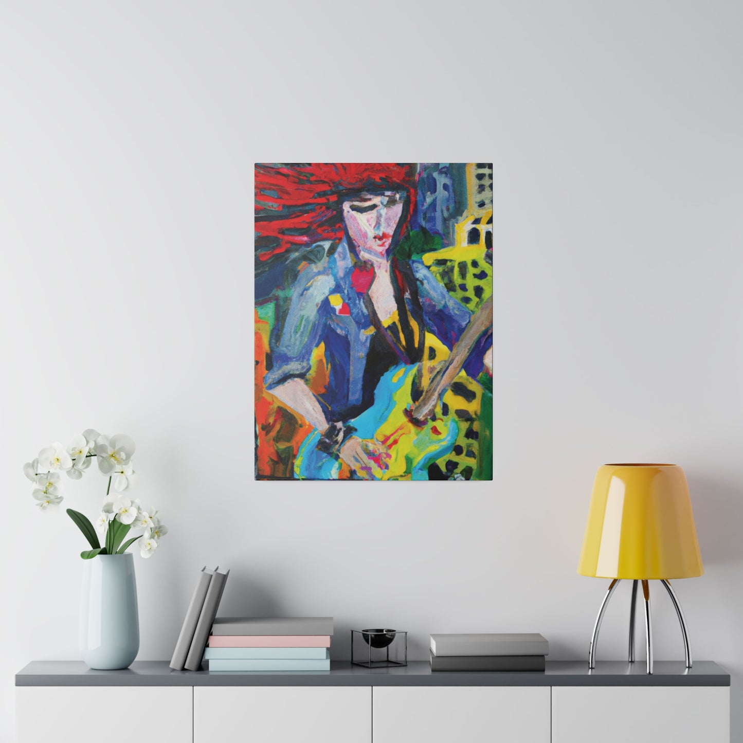 5084Q - Rockstar Oil Painting Style Print | Poster | Home Decor | Wall Art | Music Art | Canvas