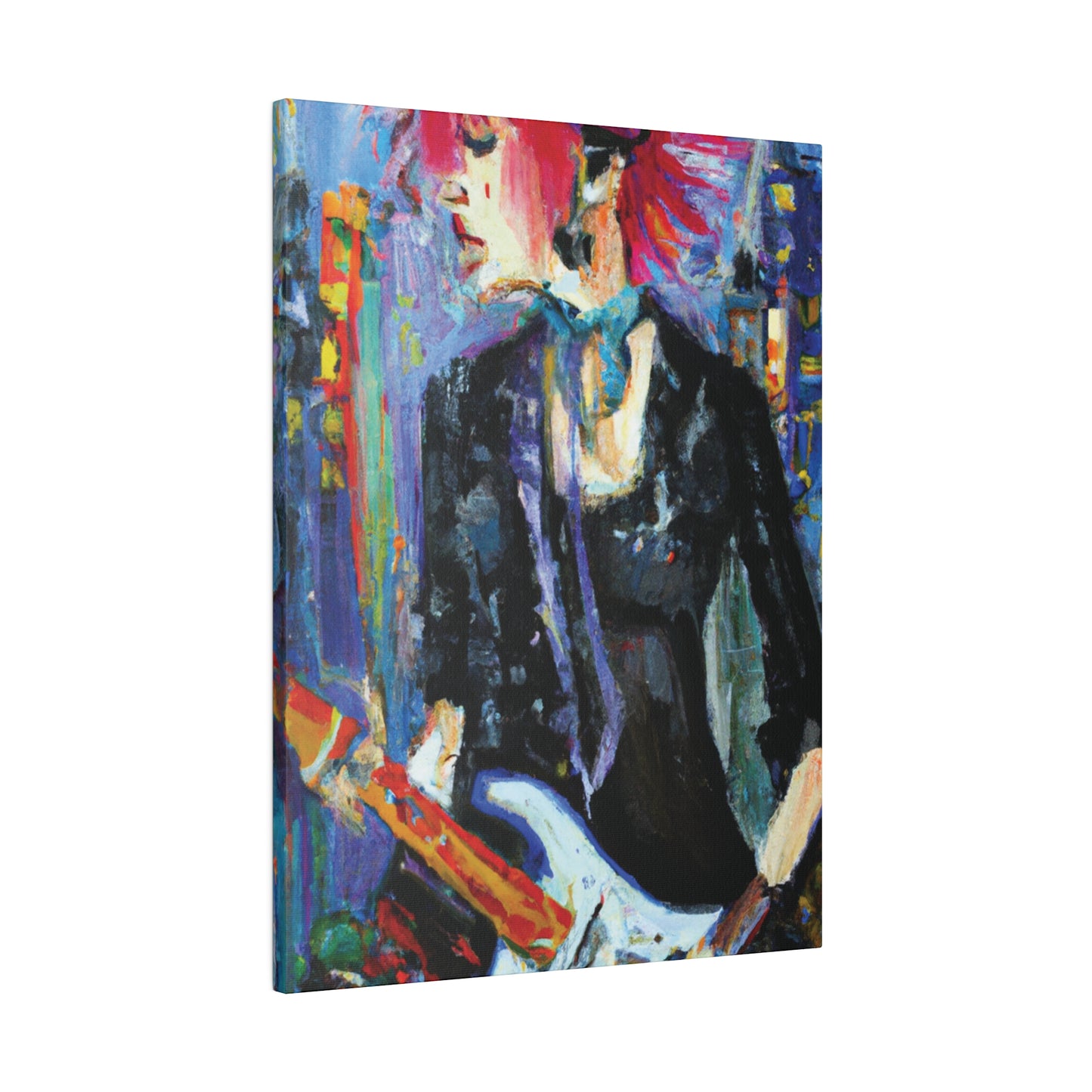 2491T - Rockstar Oil Painting Style Print | Poster | Home Decor | Wall Art | Music Art | Canvas