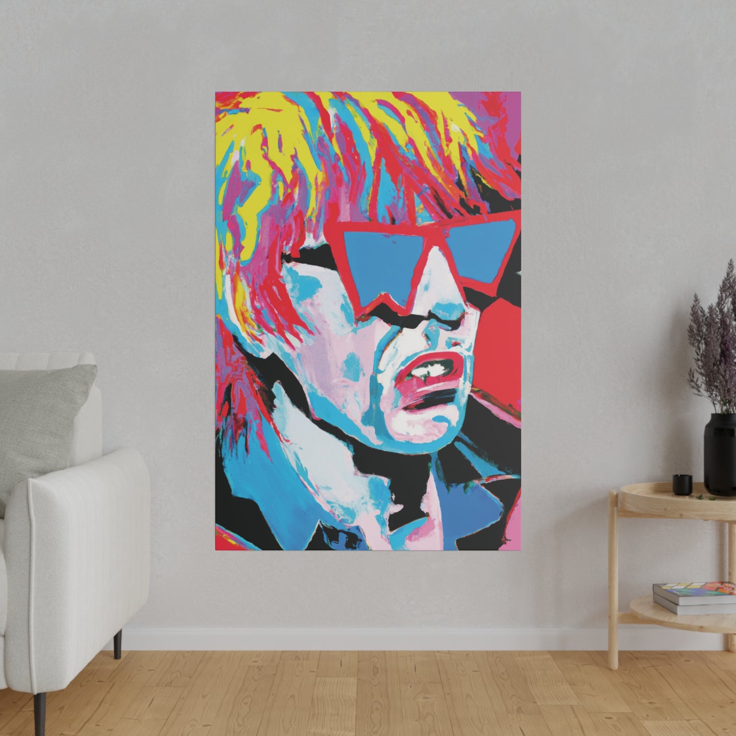 8517X - Rockstar Painting Print | Face | Abstract | Poster | Home Decor | Wall Art | Music Art | Canvas