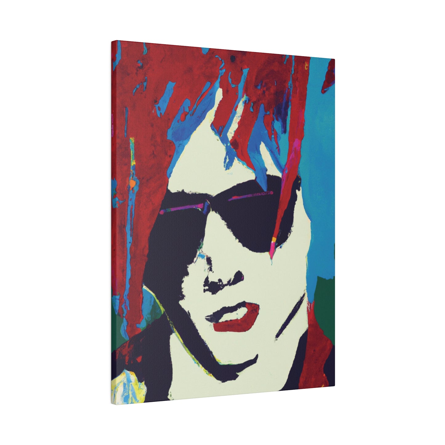 9347K - Rockstar Painting Print | Face | Abstract | Poster | Home Decor | Wall Art | Music Art | Canvas