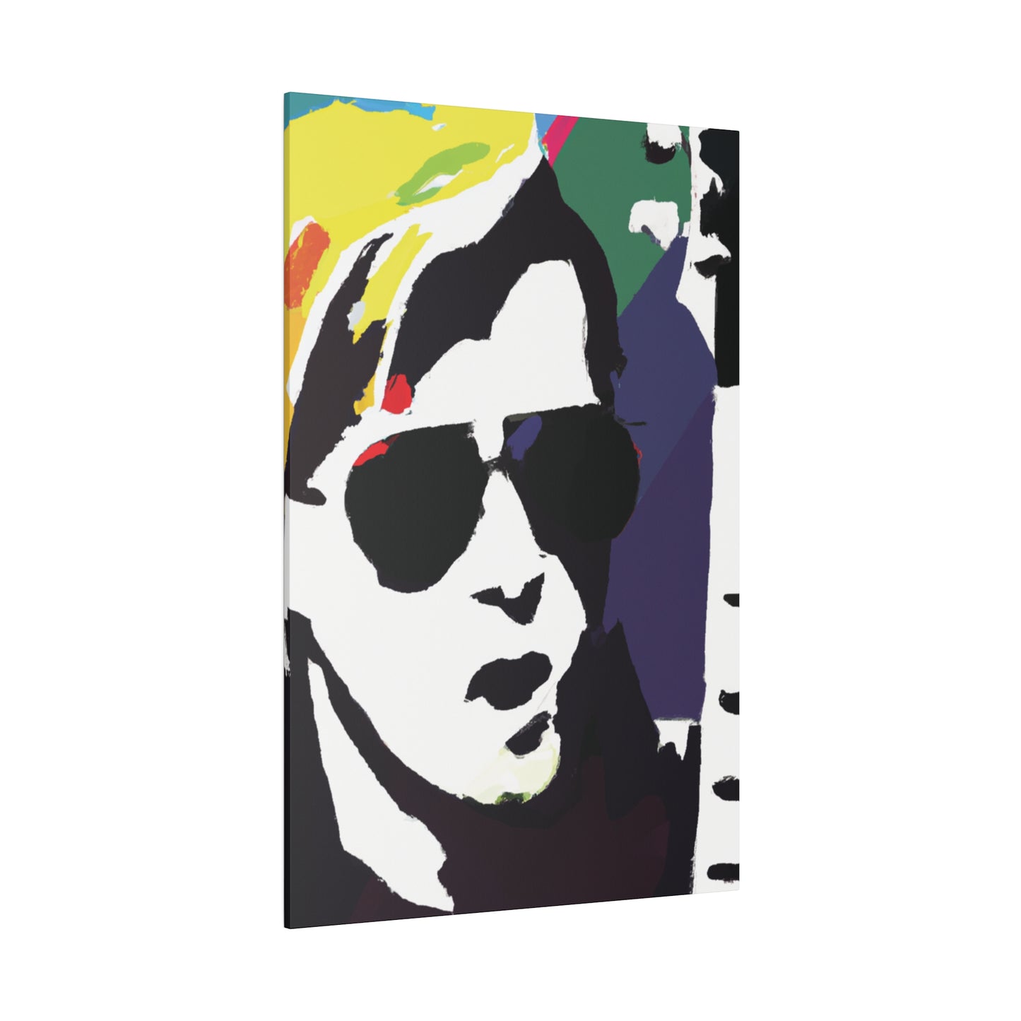 3723C - Rockstar Painting Print | Face | Abstract | Poster | Home Decor | Wall Art | Music Art | Canvas