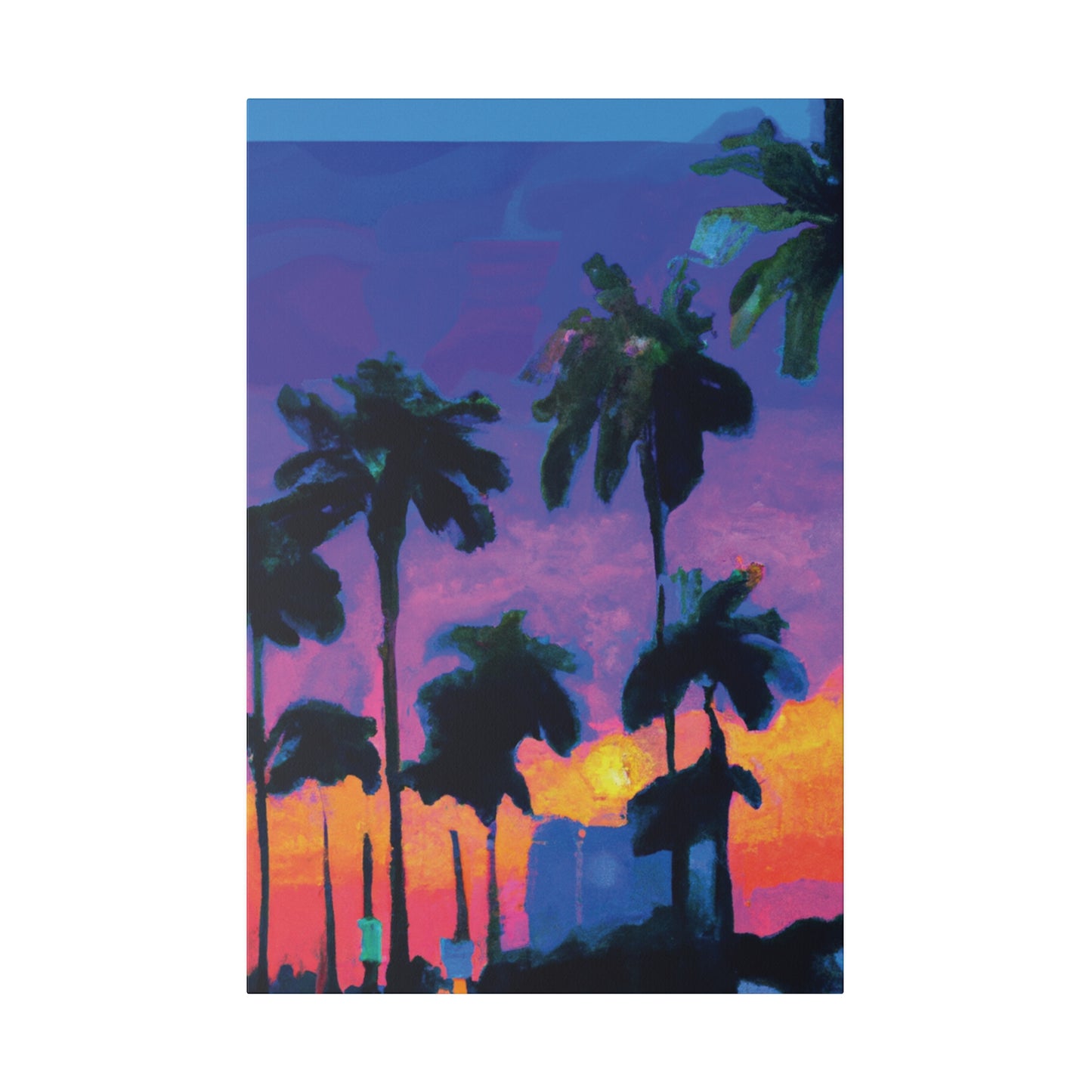 9232V - Miami Beach Sunset Painting Print | Miami | Beach | Sunset | Poster | Home Decor | Wall Art | Canvas