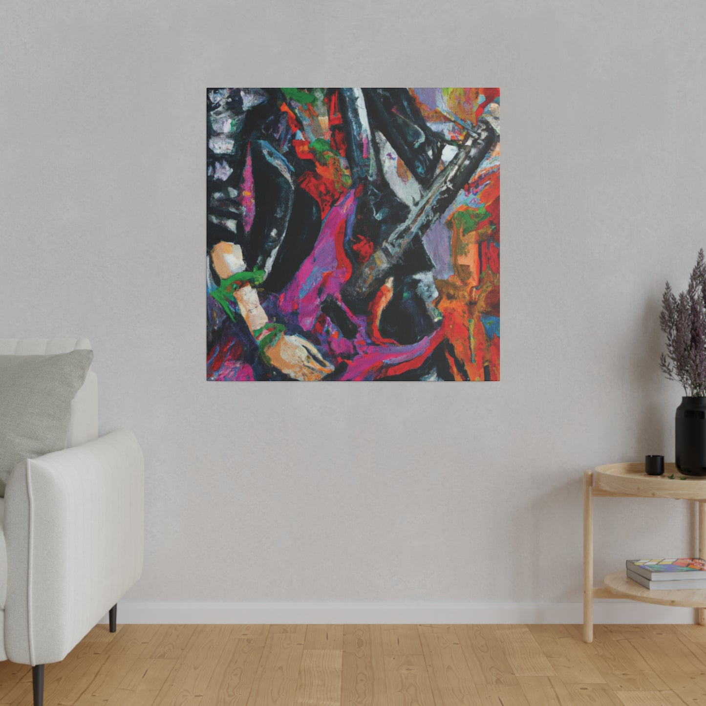 3622Z - Rockstar Oil Painting Style Print | Poster | Home Decor | Wall Art | Music Art | Canvas