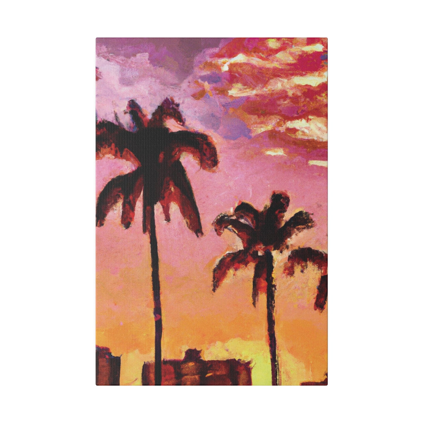 7485A - Miami Beach Sunset Painting Print | Miami | Beach | Sunset | Poster | Home Decor | Wall Art | Canvas