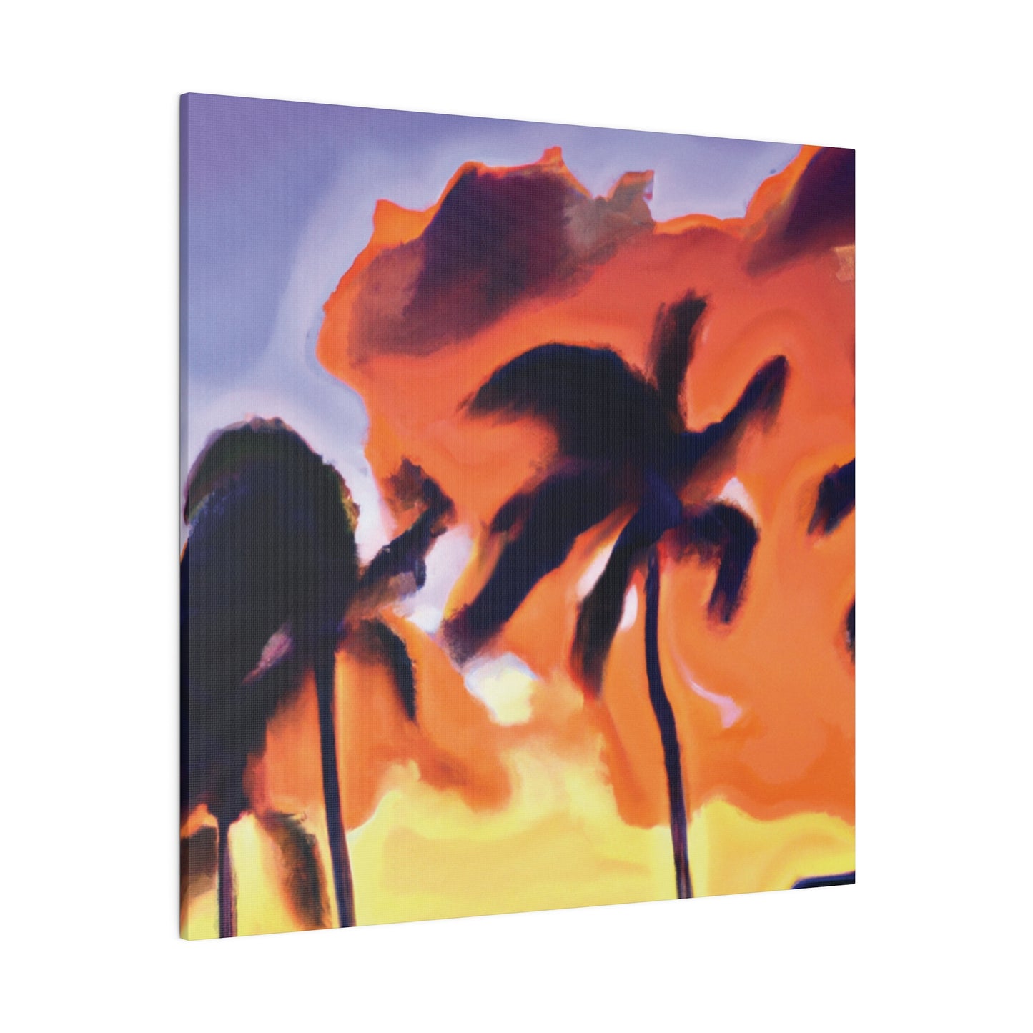 3415F - Miami Beach Sunset Painting Print | Miami | Beach | Sunset | Poster | Home Decor | Wall Art | Canvas