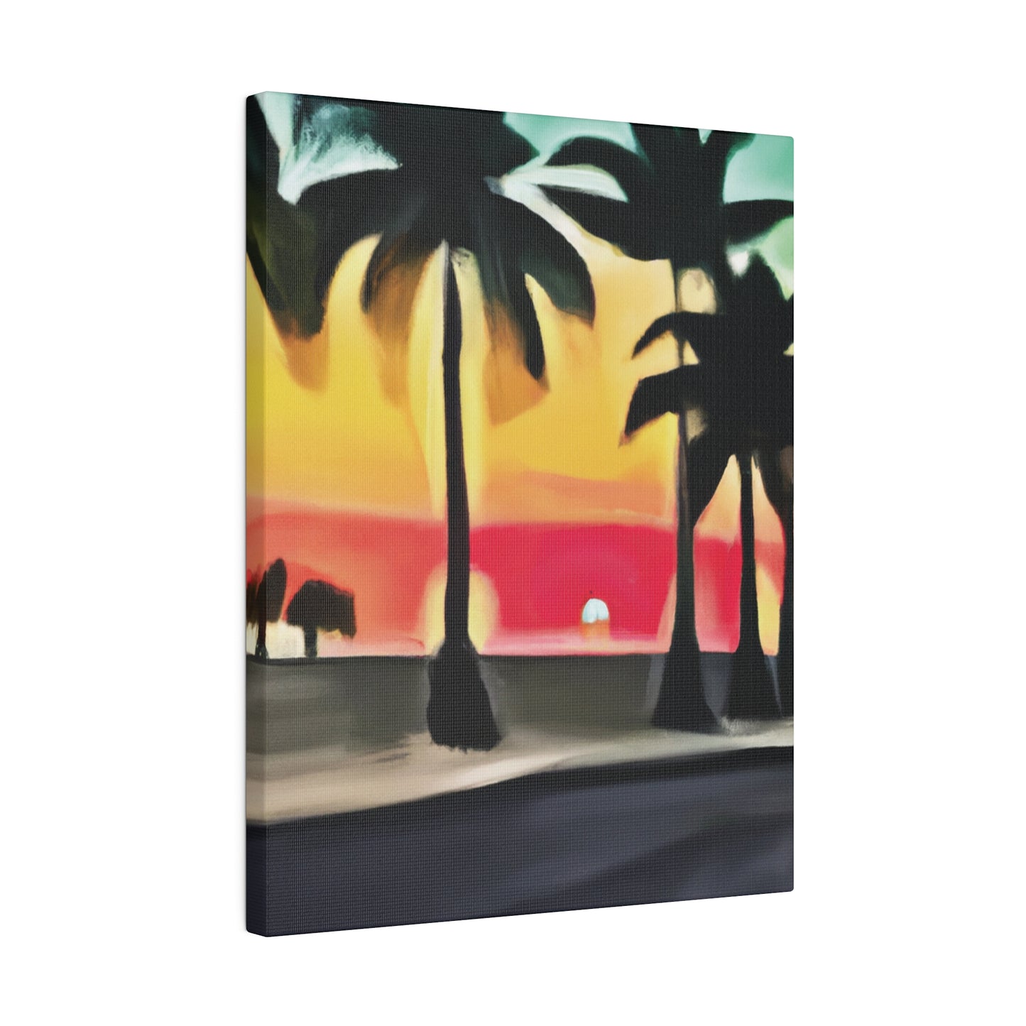 6057U - Miami Beach Sunset Painting Print | Miami | Beach | Sunset | Poster | Home Decor | Wall Art | Canvas