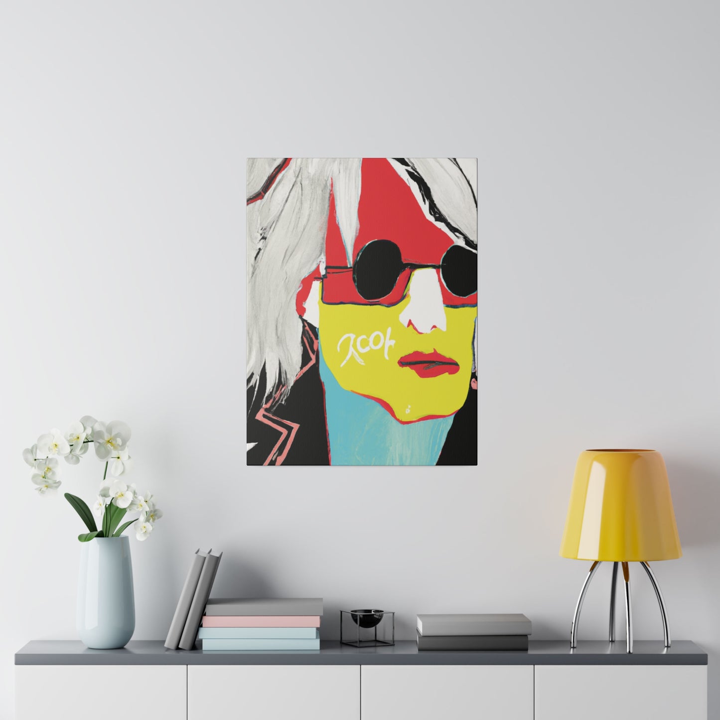 6953R - Rockstar Painting Print | Face | Abstract | Poster | Home Decor | Wall Art | Music Art | Canvas