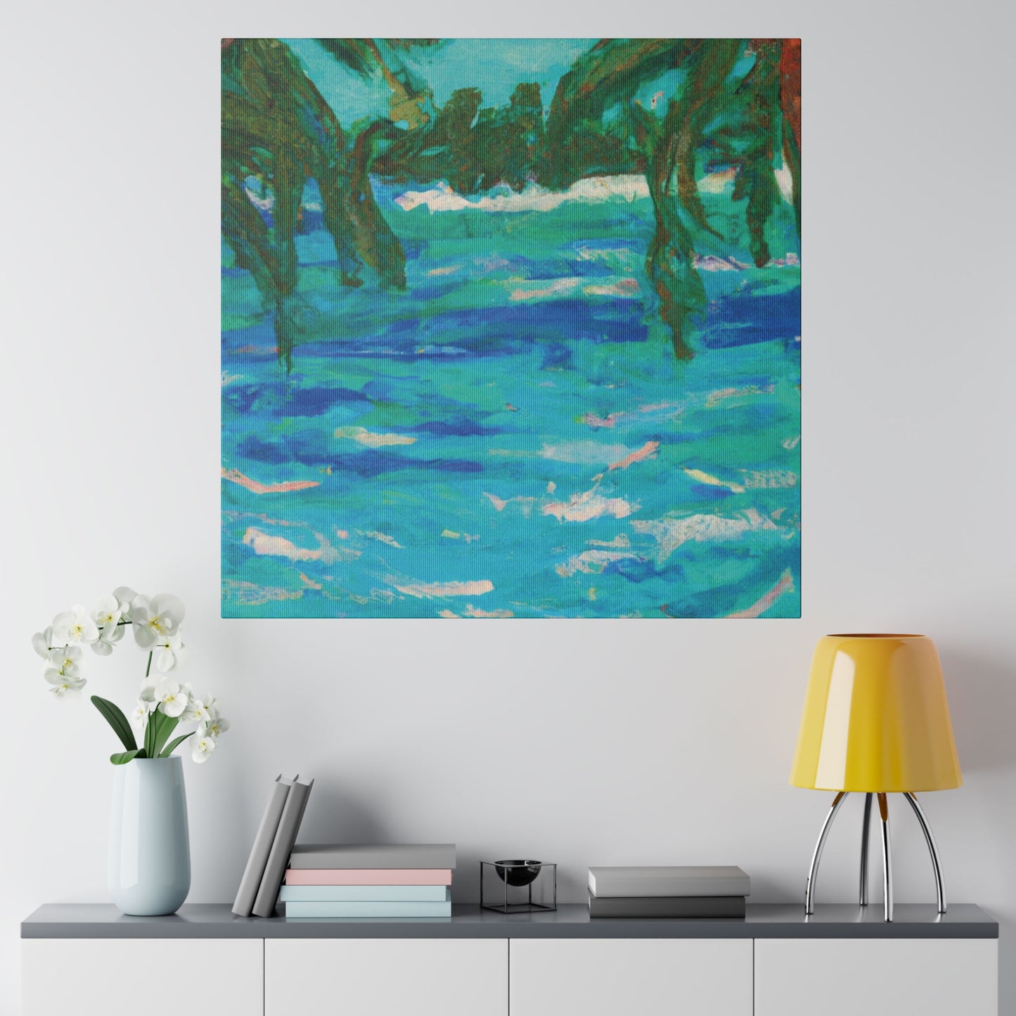 7482U - Bahamas Ocean Painting Print | Bahamas | Ocean | Beach | Poster | Home Decor | Wall Art | Canvas