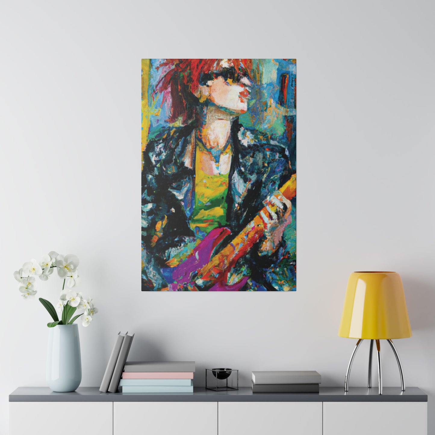 4638F - Rockstar Oil Painting Style Print | Poster | Home Decor | Wall Art | Music Art | Canvas