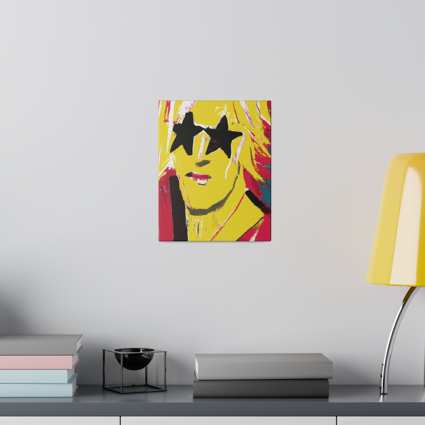 5263T - Rockstar Painting Print | Face | Abstract | Poster | Home Decor | Wall Art | Music Art | Canvas