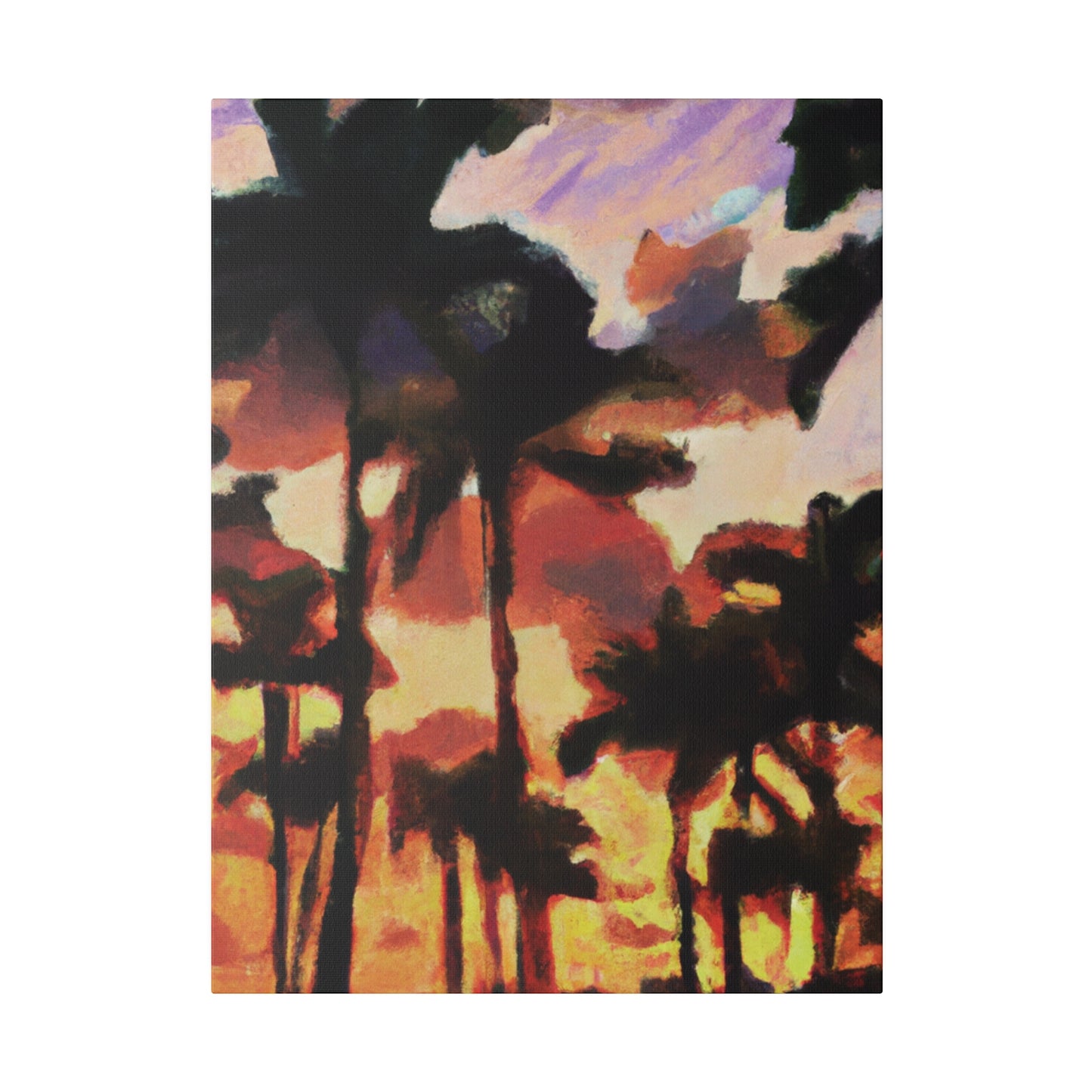 8396Z - Miami Beach Sunset Painting Print | Miami | Beach | Sunset | Poster | Home Decor | Wall Art | Canvas