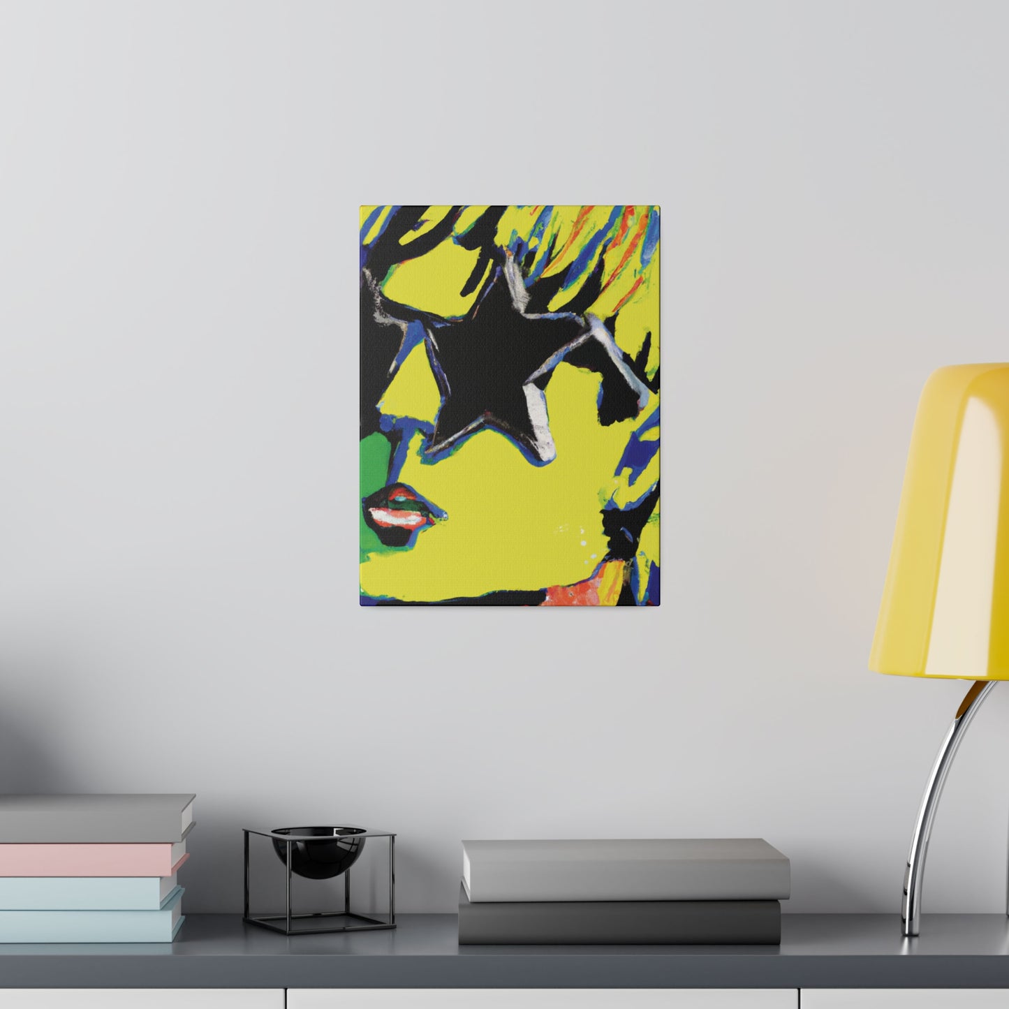 9785T - Rockstar Painting Print | Face | Abstract | Poster | Home Decor | Wall Art | Music Art | Canvas