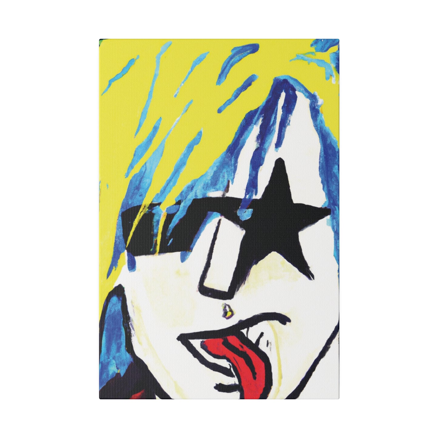 8584V - Rockstar Painting Print | Face | Abstract | Poster | Home Decor | Wall Art | Music Art | Canvas